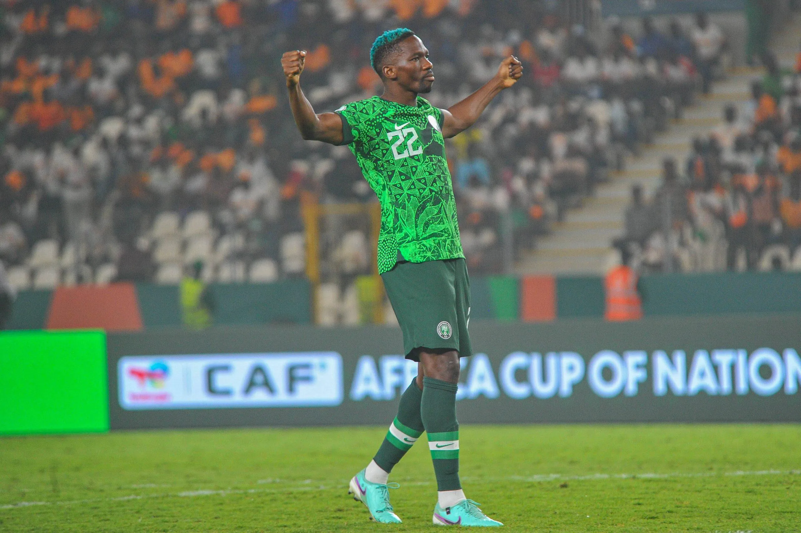 Kenneth Omeruo of Nigeria during the TotalEnergies Caf Africa Cup of Nations Afcon 2023 Semi Final match between Nigeria and South Africa 