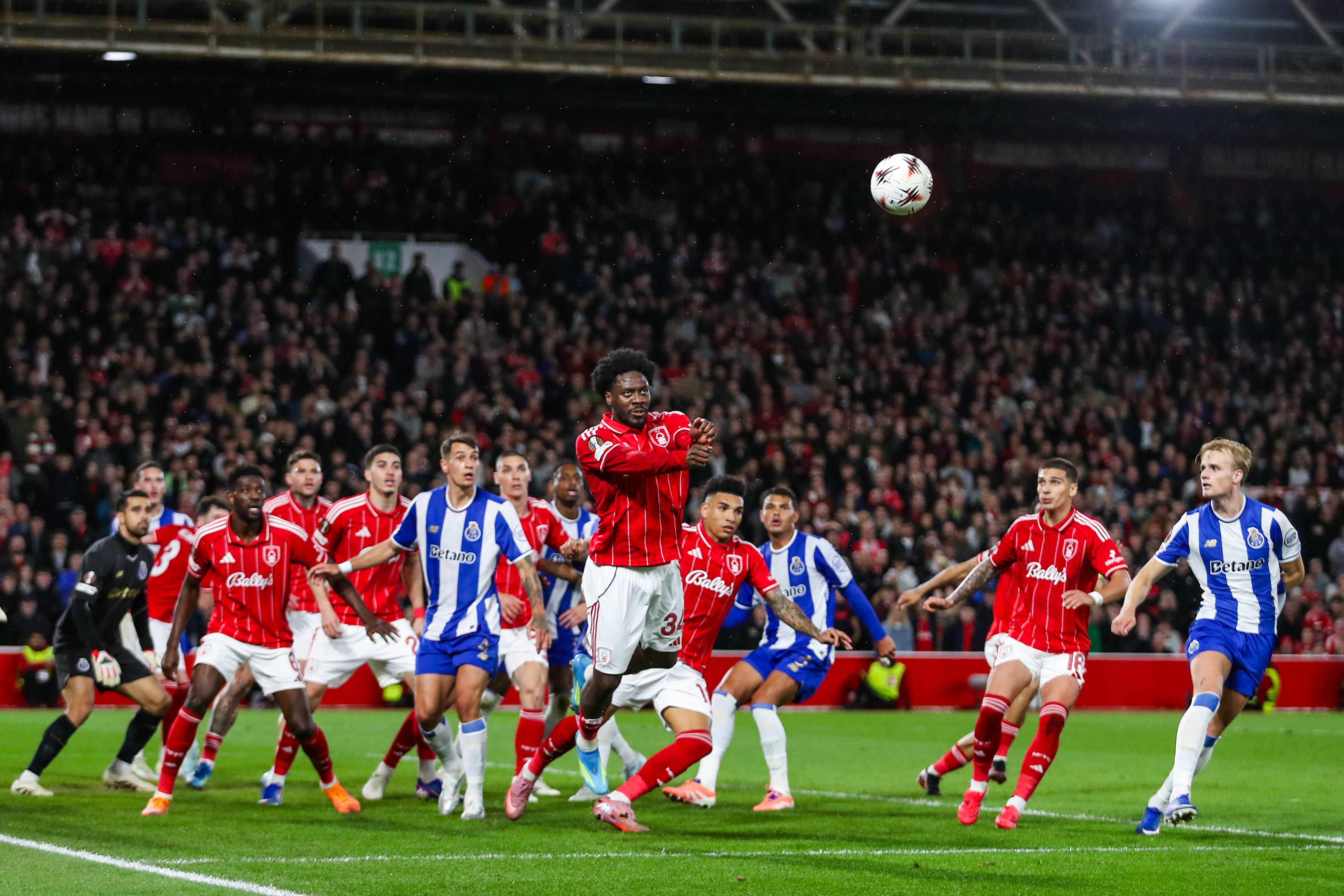 Ola Aina Of Nottingham Forest heads the ball clear
