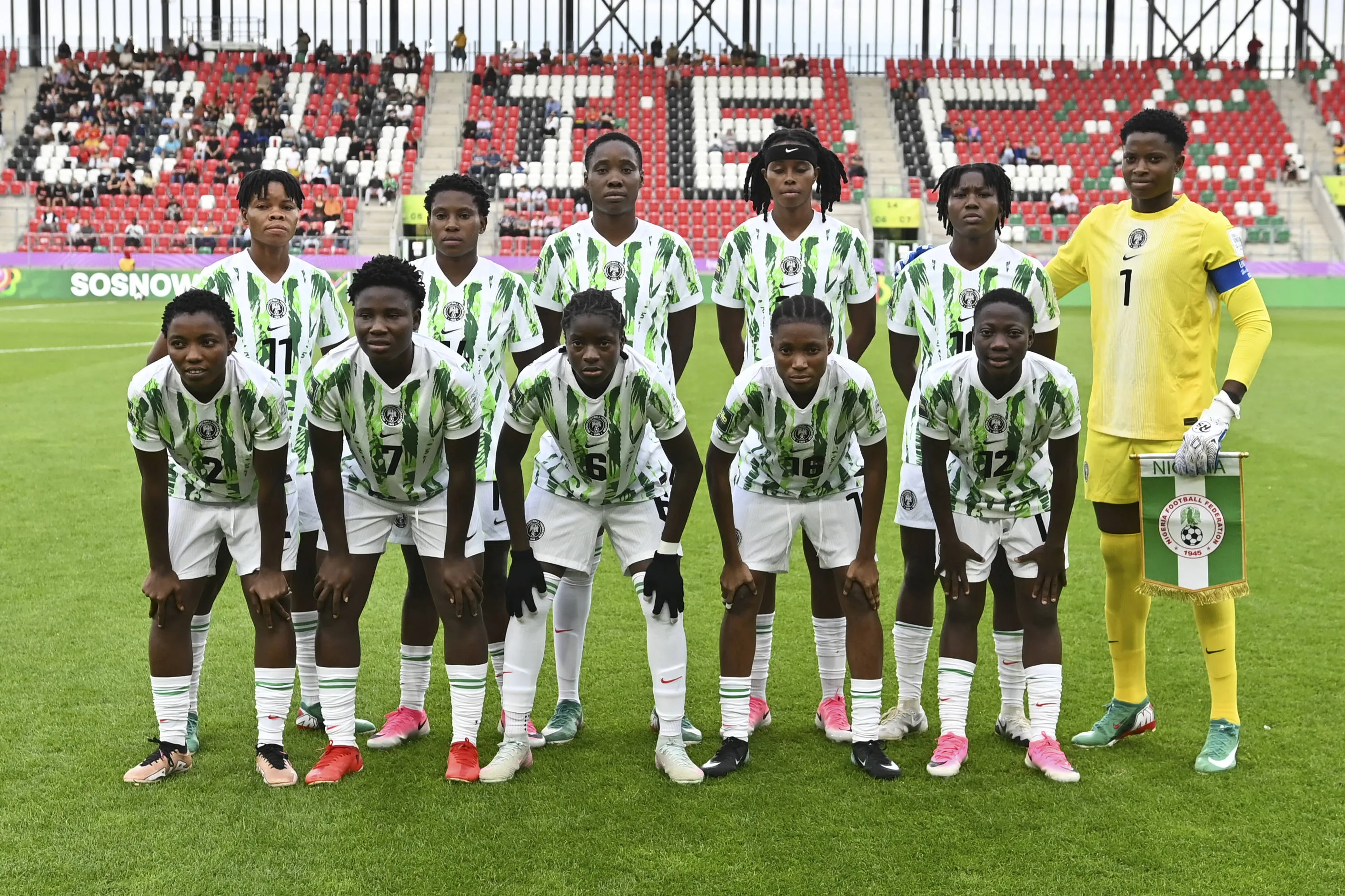 Nigeria's team during the FIFA U-20 Womens World Cup