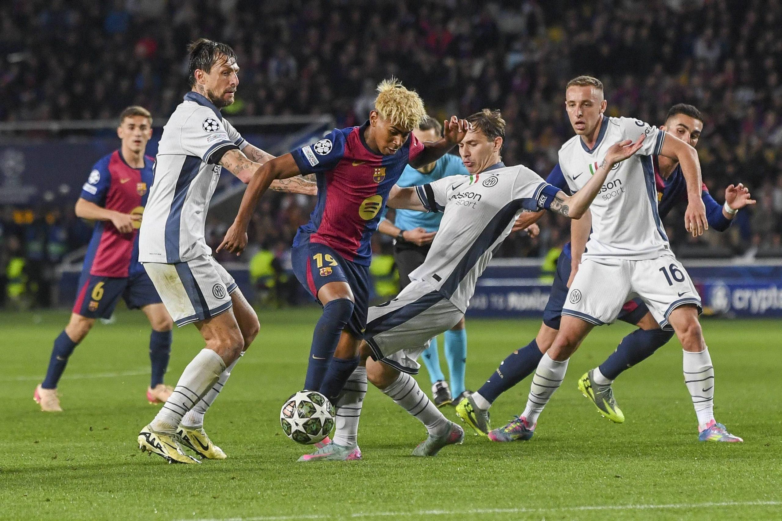 UEFA Champions League semifinal first leg FC Barcelona, vs Inter Milan