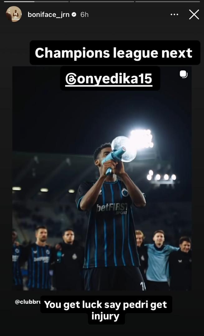 Victor Boniface on Raphael Onyedika