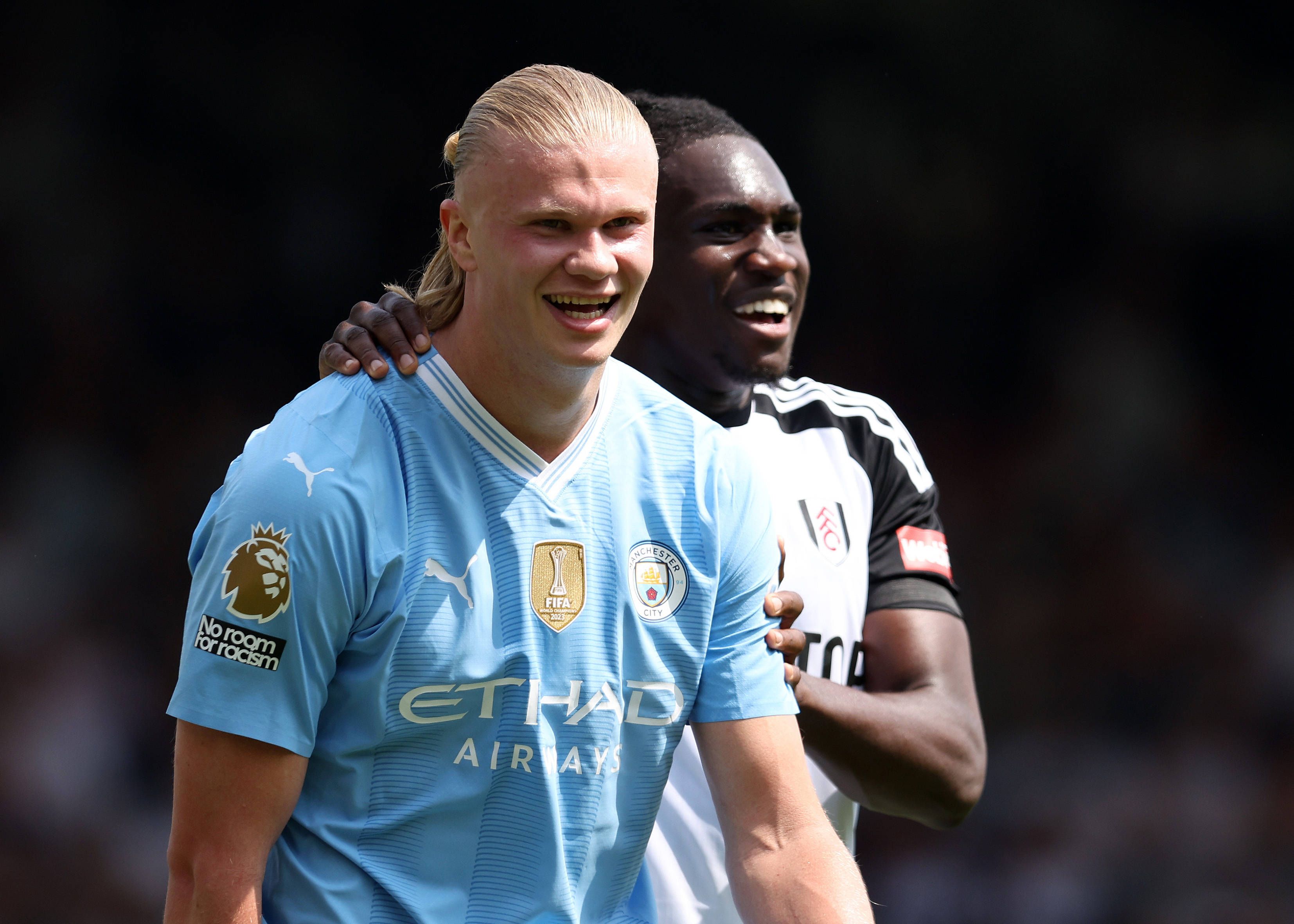 Erling Haaland and Calvin Bassey