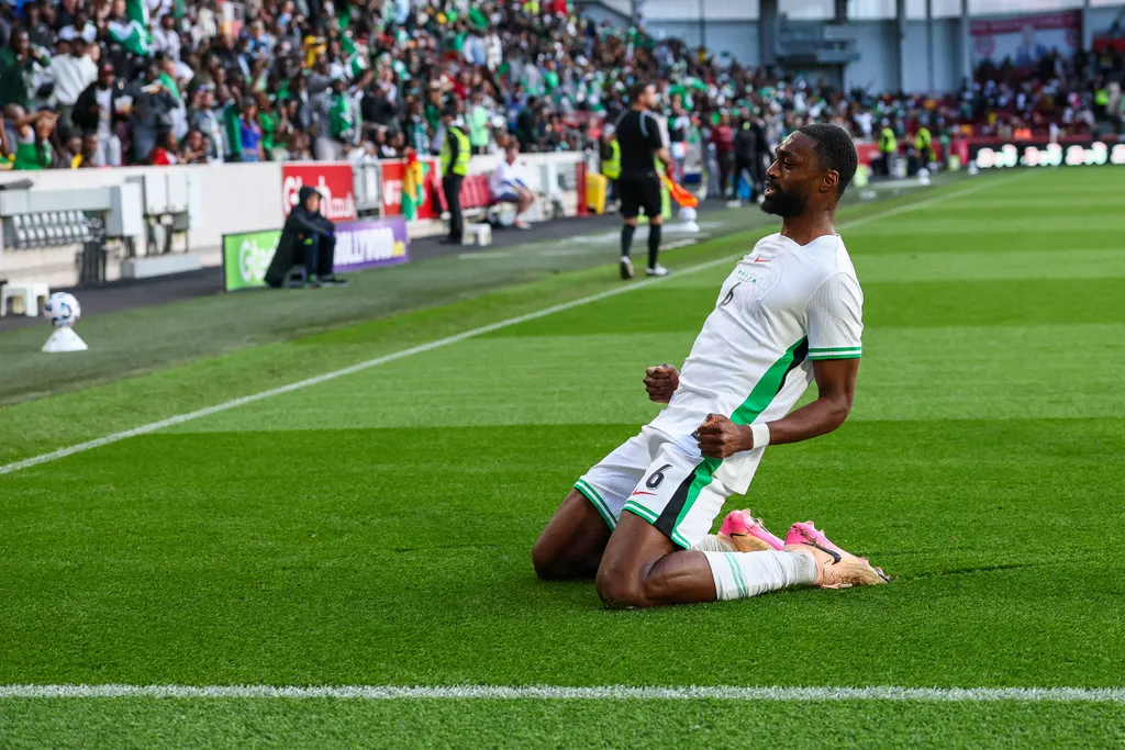 Semi Ajayi celebrates against Ghana