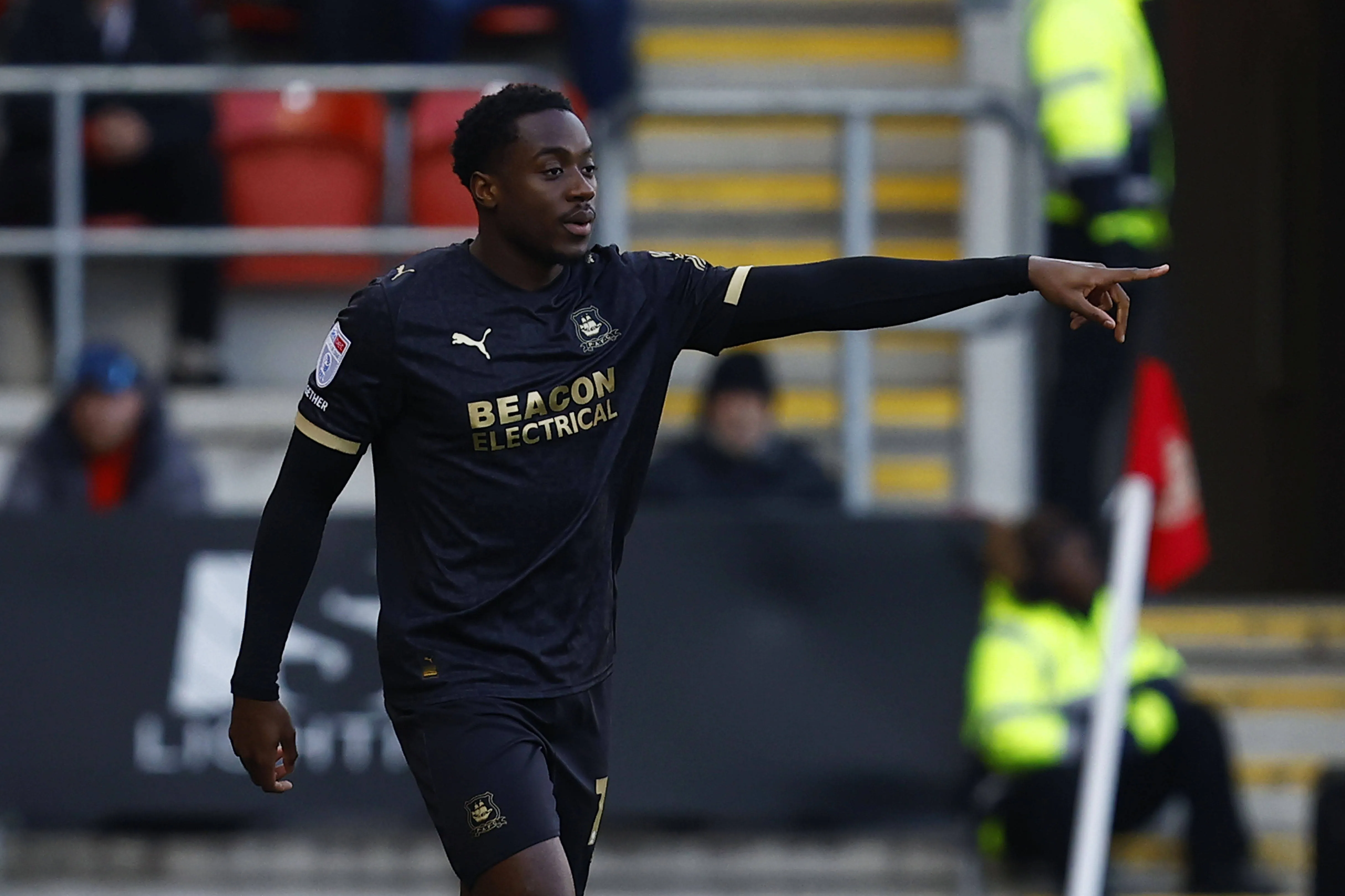 Plymouth Argyle attacker Owen Oseni 