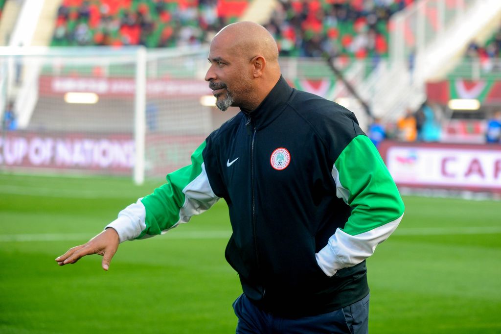Coach Eric Chelle of Nigeria during the Africa Cup of Nations AFCON match between Uganda and Nigeria