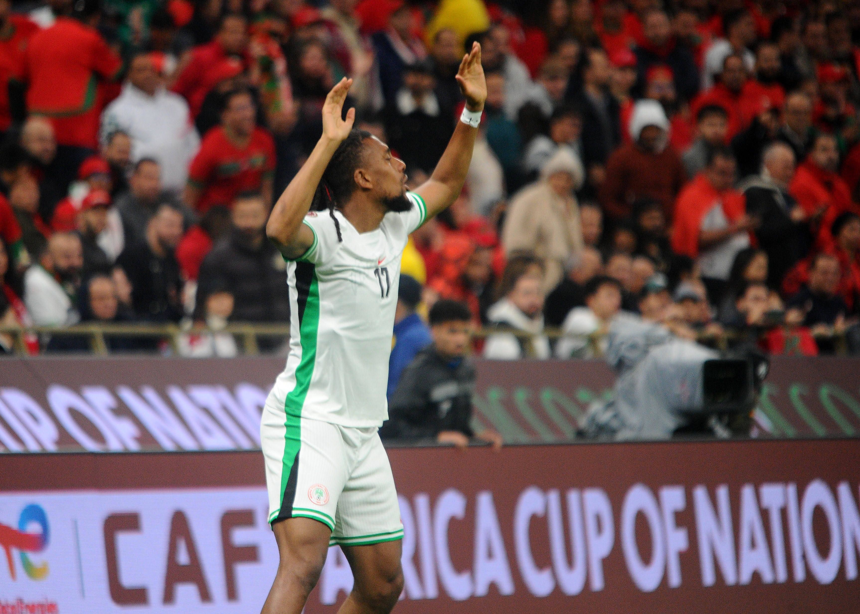 Alex Iwobi during the Africa Cup of Nations AFCON match between Nigeria and Morocco