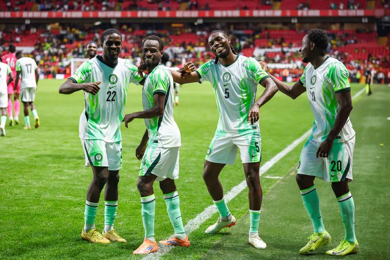 Super Eagles and New England Revolution midfielder Alhassan Yusuf and Igoh Ogbu 