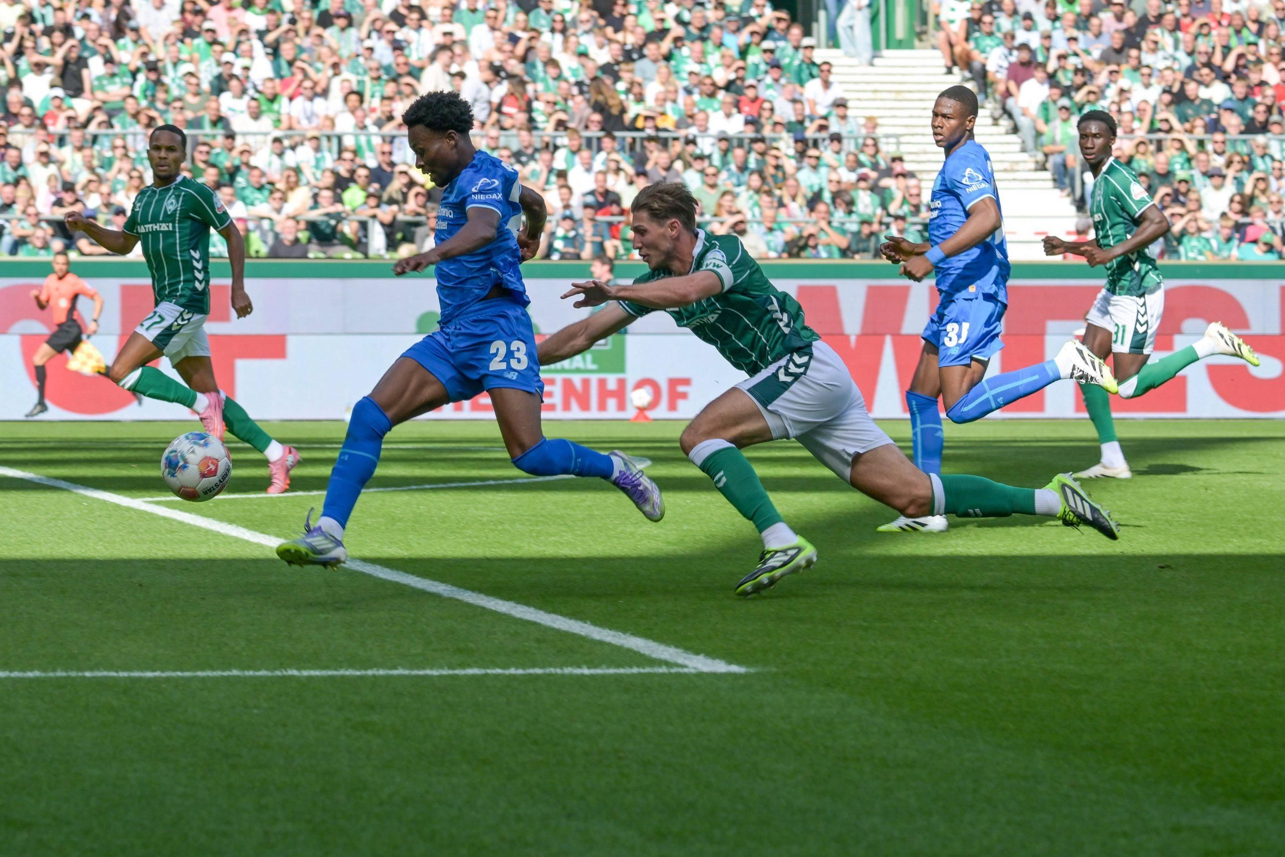 Nathan Tella for Bayer Leverkusen vs Werder Bremen