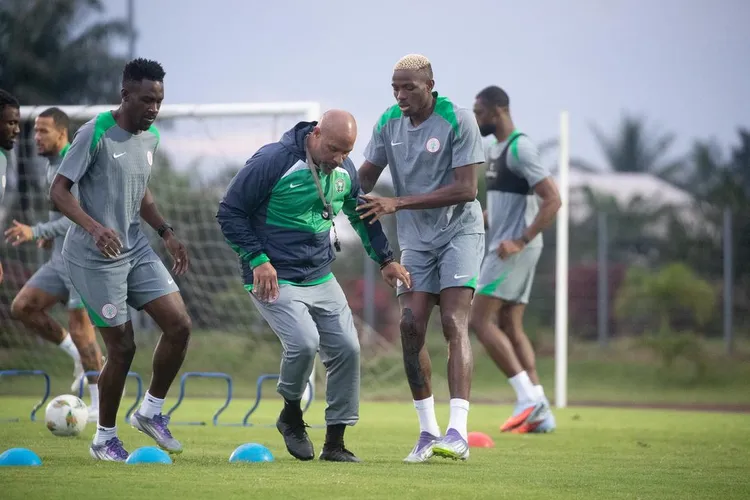 Eric Chelle’s Super Eagles in training.