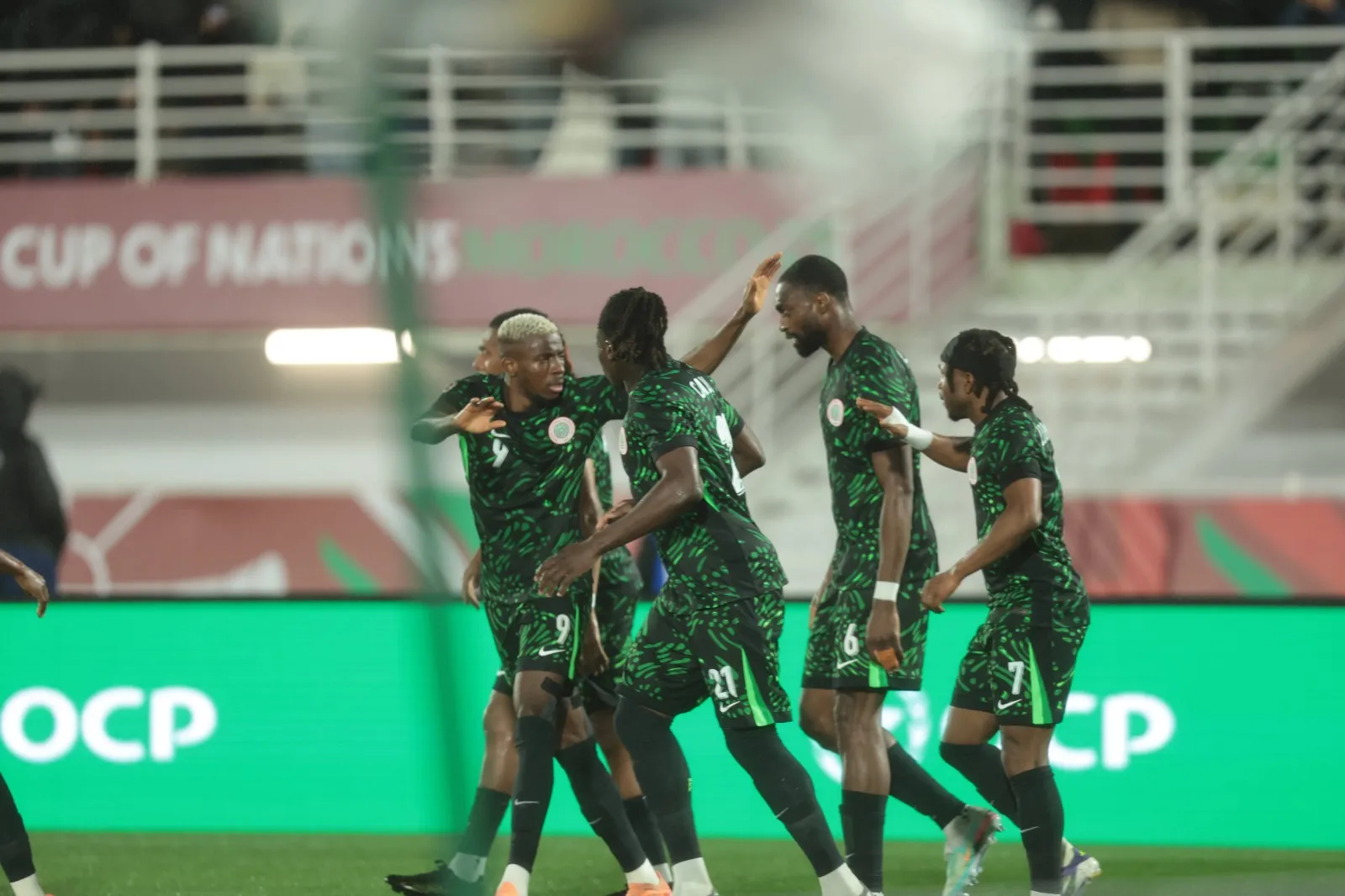 Super Eagles players Lookman, Osimhen, Semi Ajayi, 