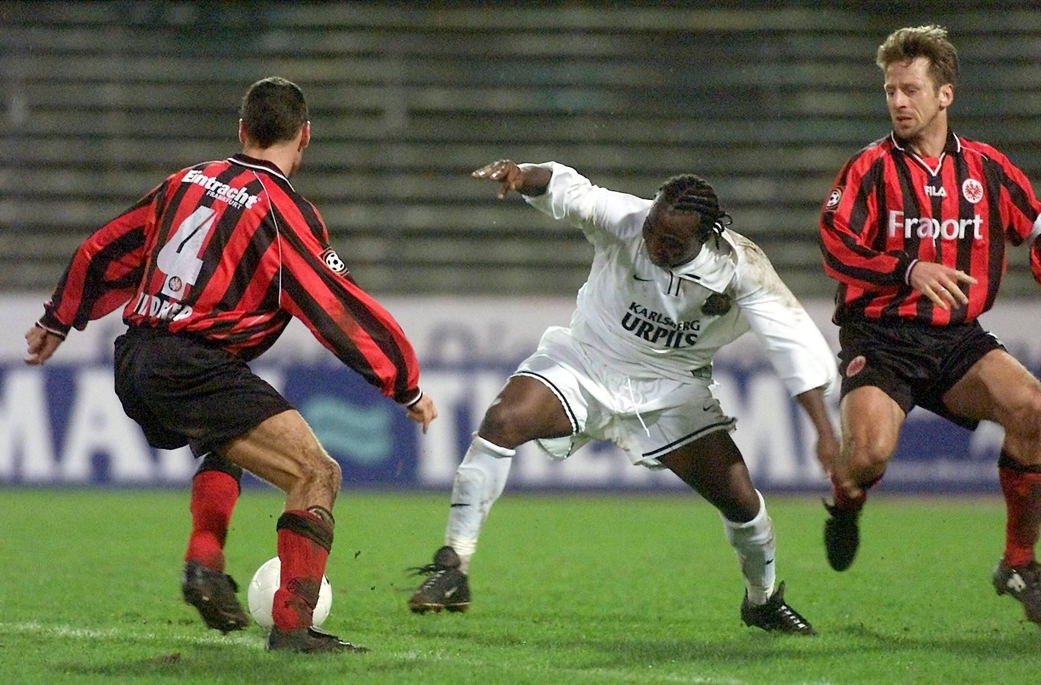 Ex Nigeria youth international Sambo Choji in action for Saarbrücken