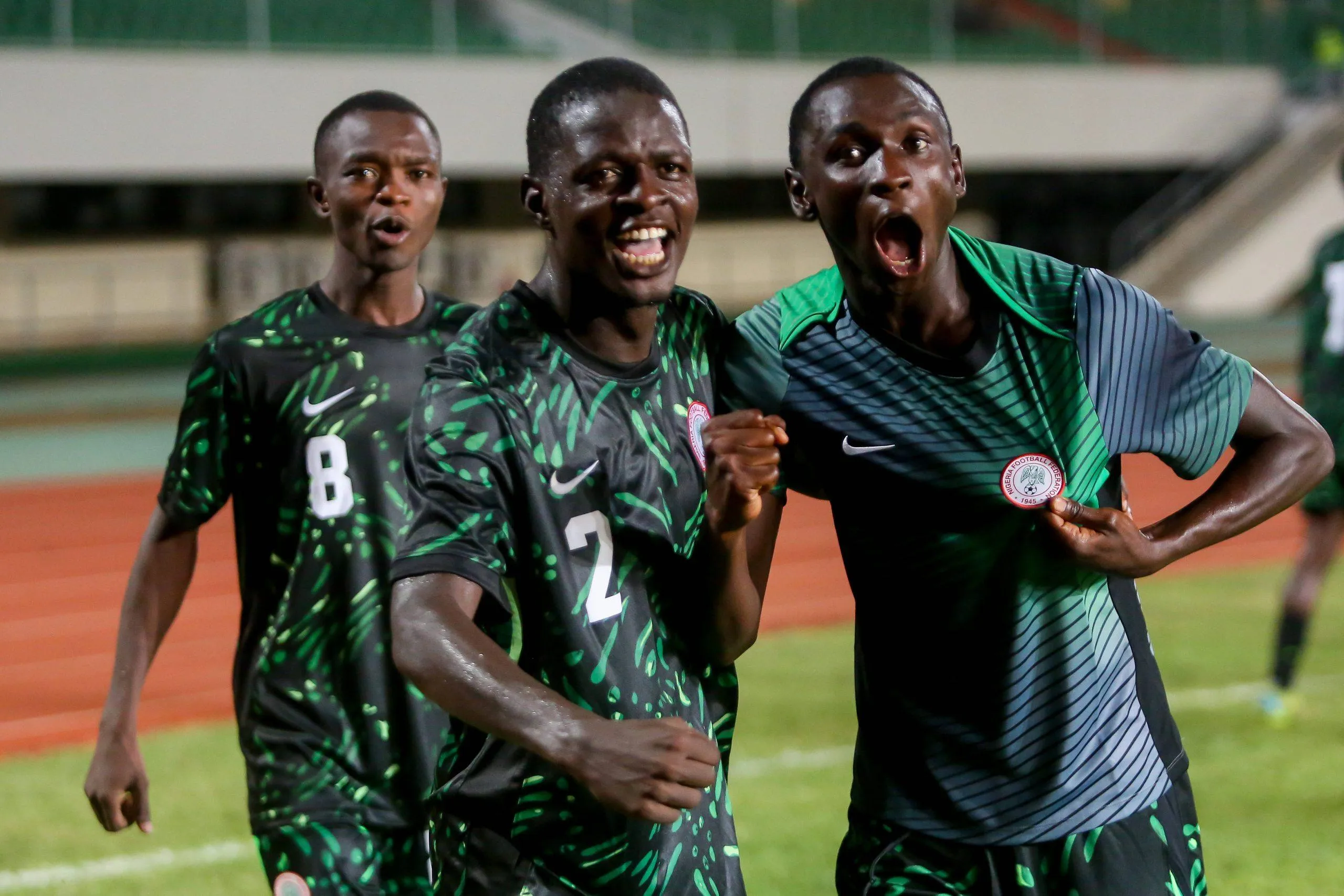 Nigeria's Flying Eagles celebrate WAFU B success. Photo by IMAGO