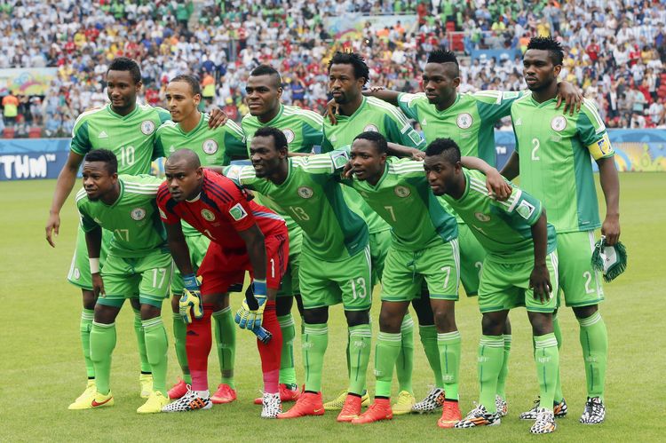 Nigeria Super Eagles John Obi Mikel, Peter Odemwingie, Michael Babatunde, Ahmed Musa, Joseph Yobo, Ogenyi Onazi, Vincent Enyeama, Juwon Oshaniwa, Ahmed Musa, Efe Ambrose