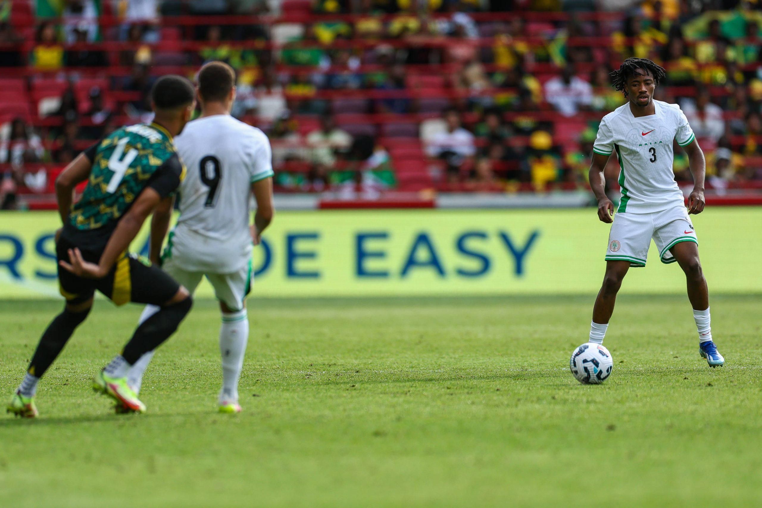 Cyriel Dessers in action for the Super Eagles