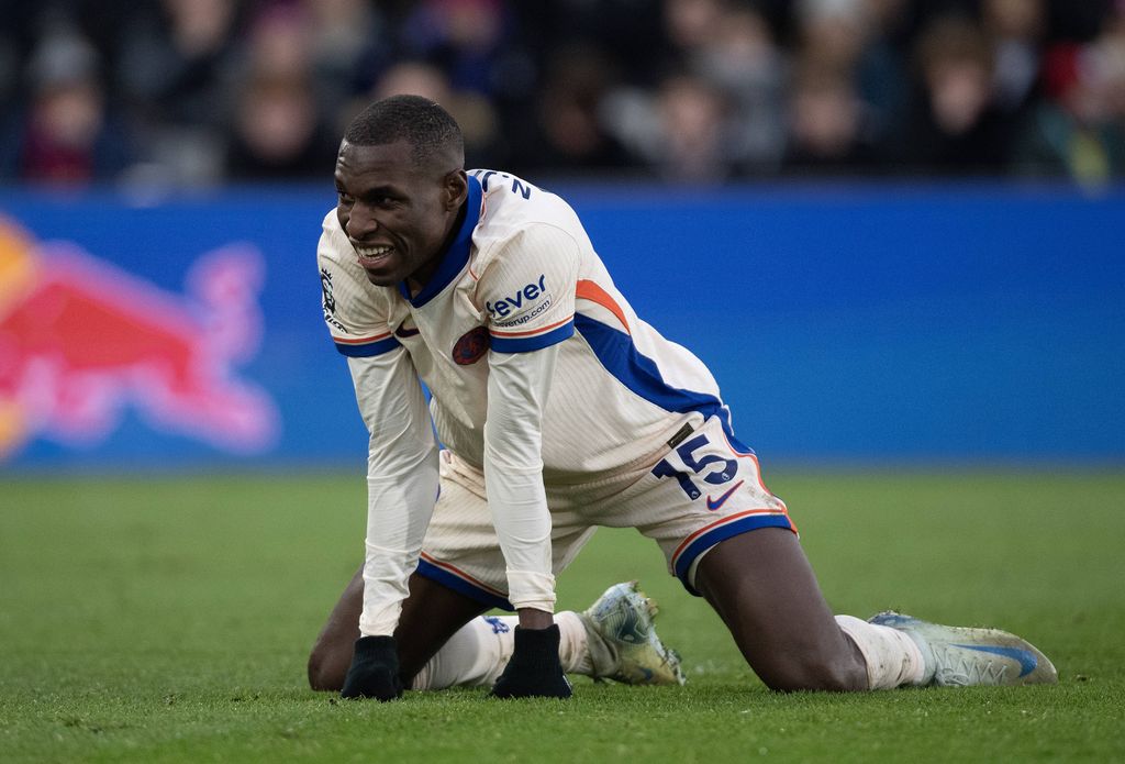 Nicolas Jackson during the Premier League match between Crystal Palace FC and Chelsea FC at Selhurst Park on January 04, 2025 in London, England