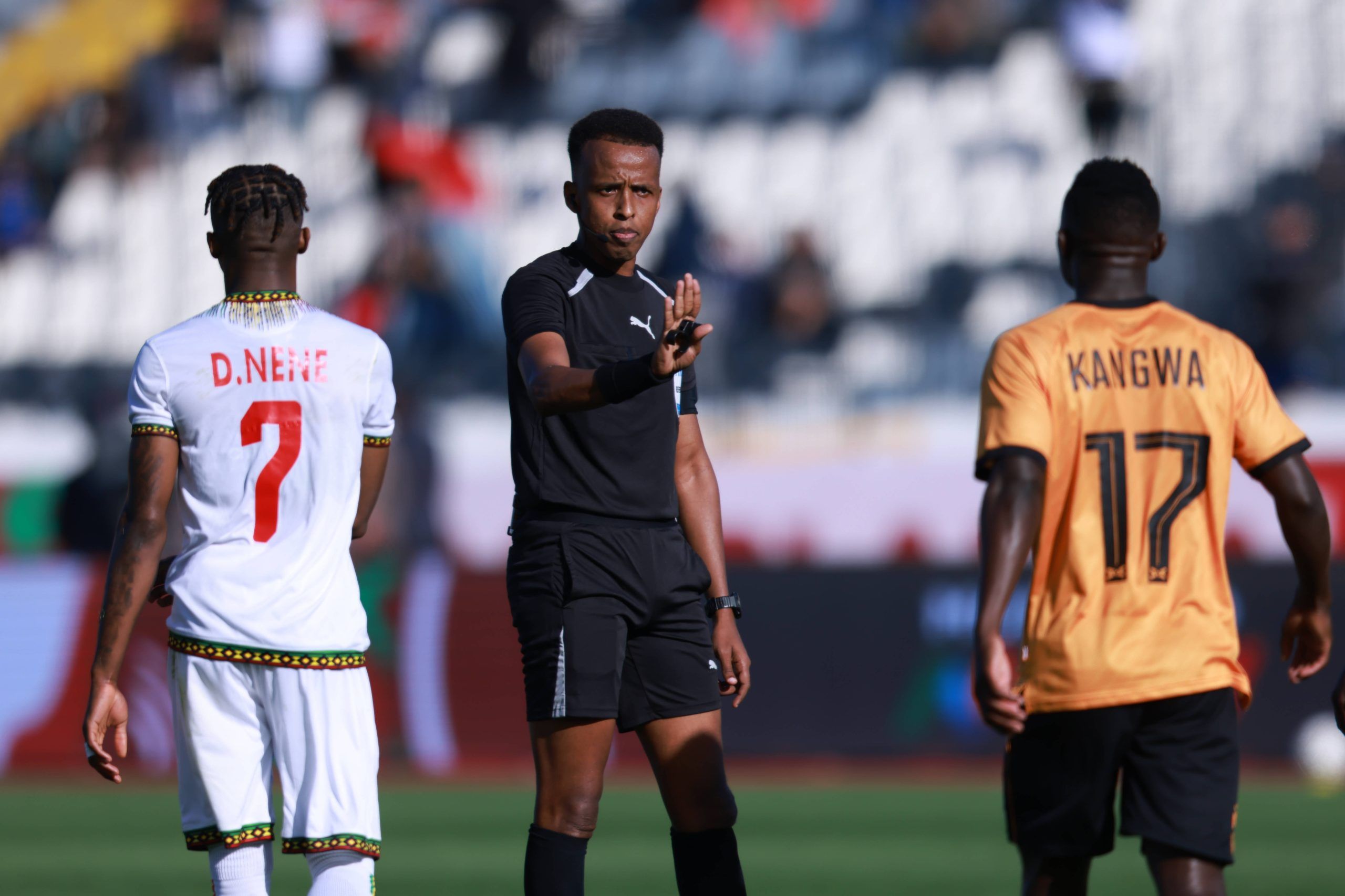 Referee Omar Artan of Somalia.