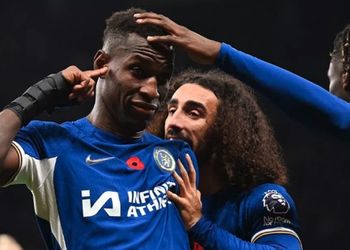 Photo: Former Wolves and Super Eagles star enjoys Chelsea vs Tottenham London derby with son