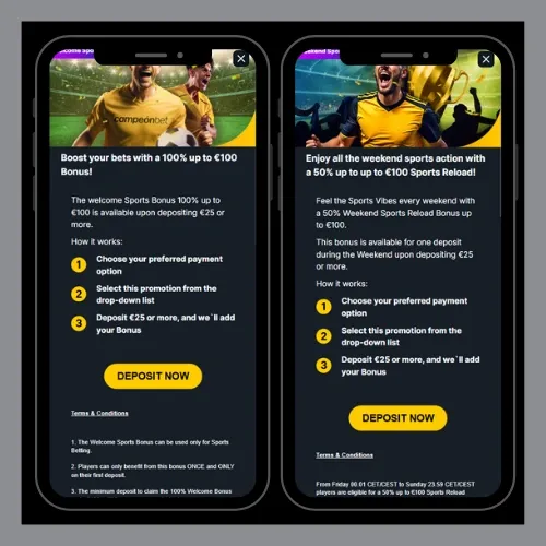 Campeonbet review of bonuses on the page - Welcome bonus