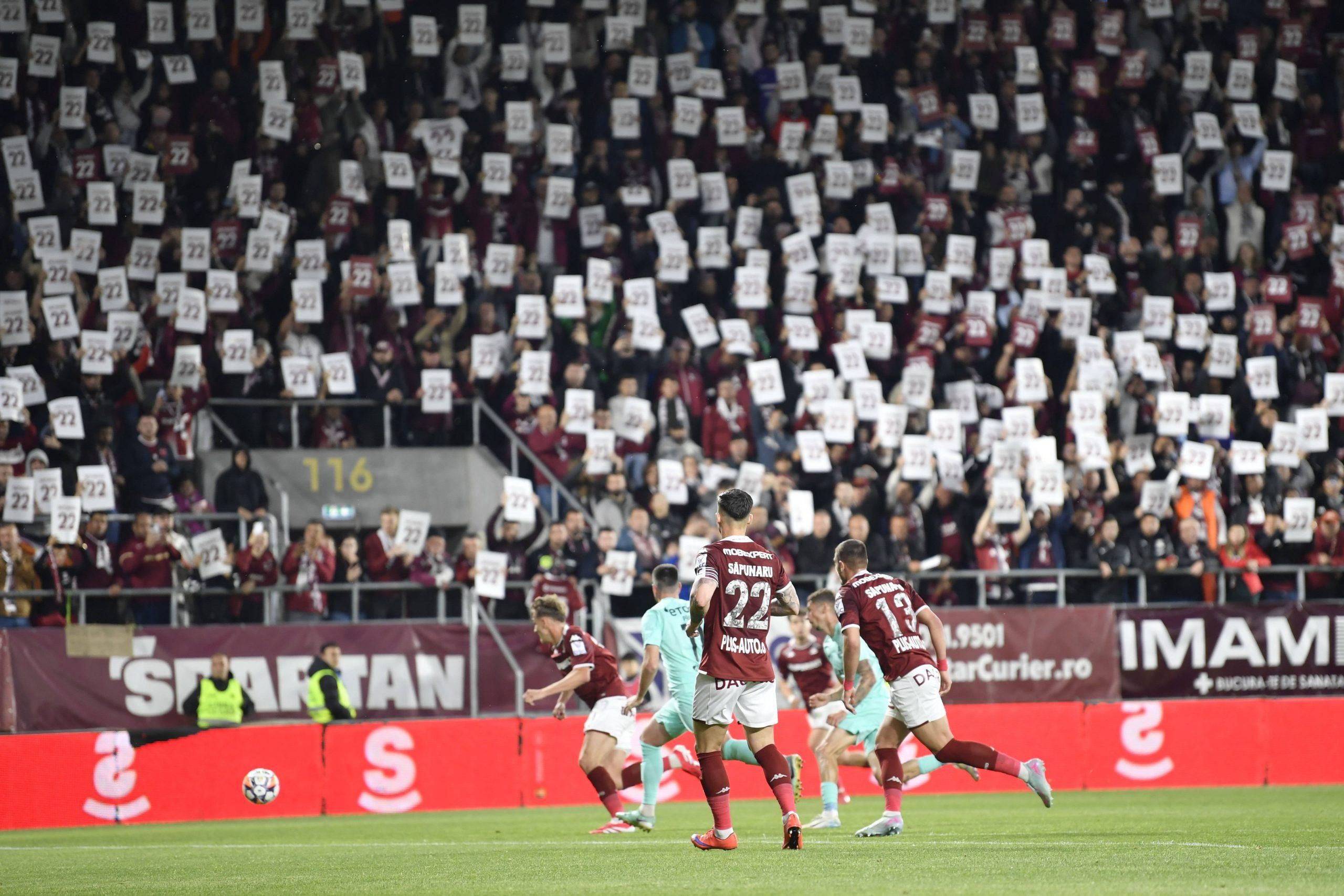 Match between Rapid Bucuresti and CFR Cluj