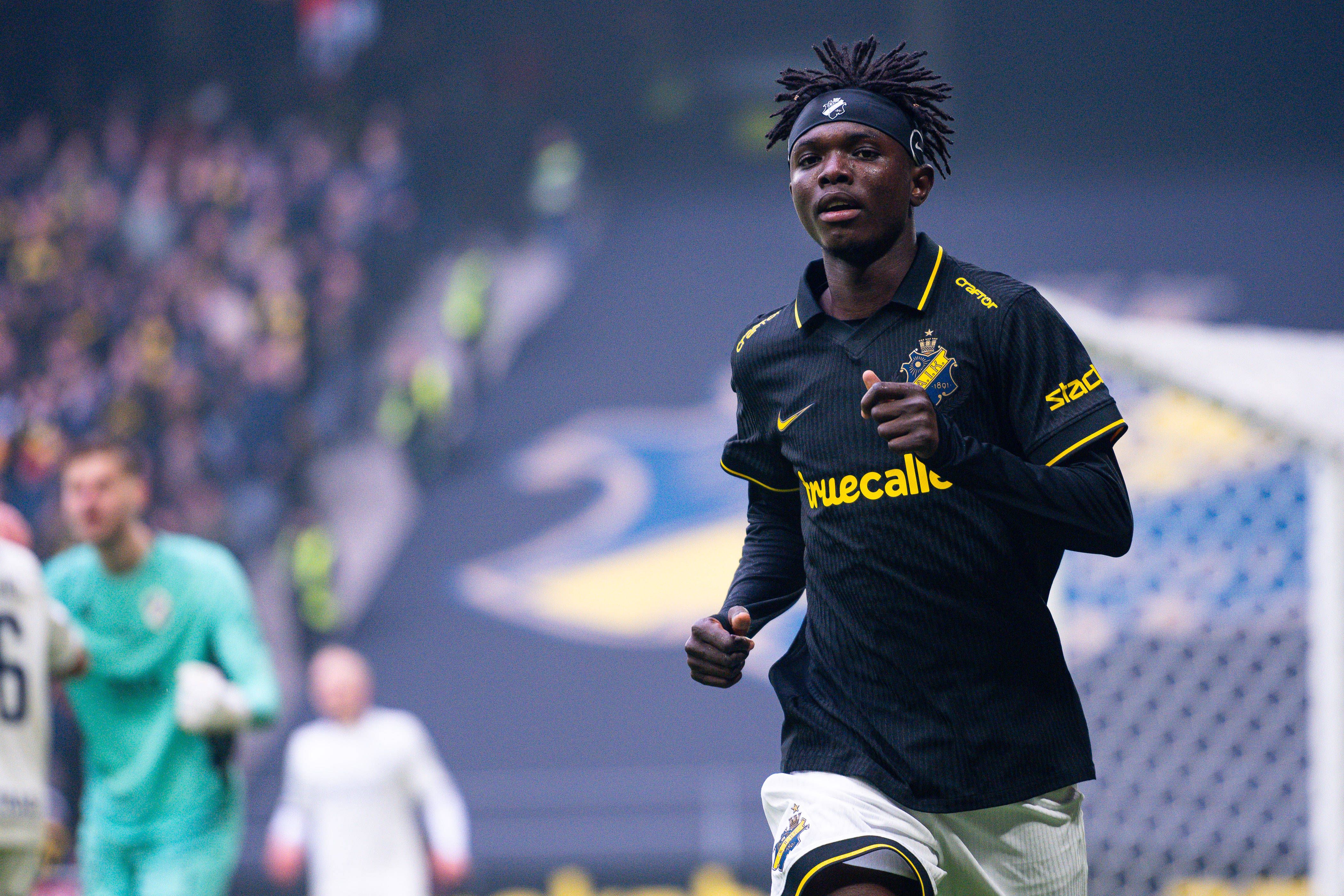 Zadok Yohanna of AIK during the Allsvenskan soccer game between AIK and Halmstad BK