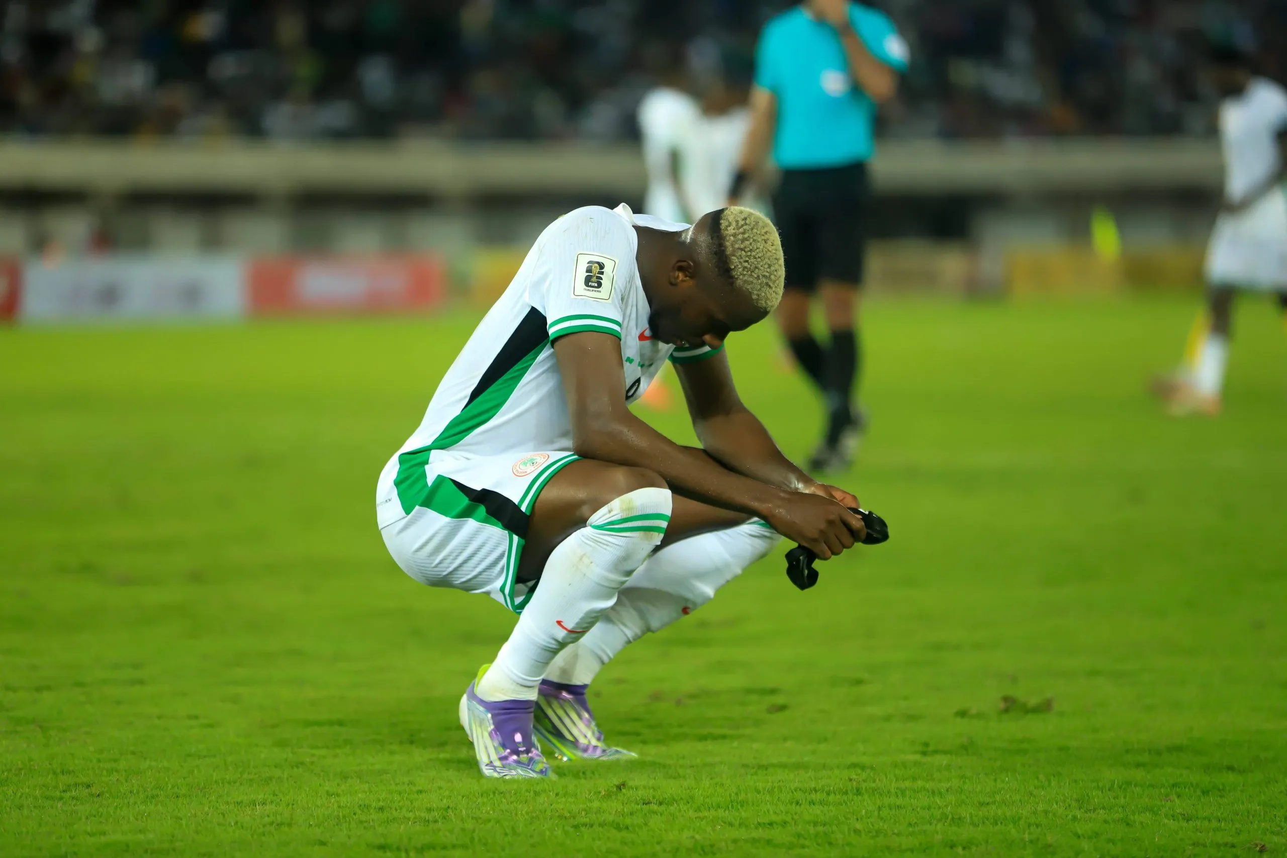 Victor Osimhen during the 2026 FIFA World Cup qualifier match between Super Eagles of Nigeria and Benin Republic
