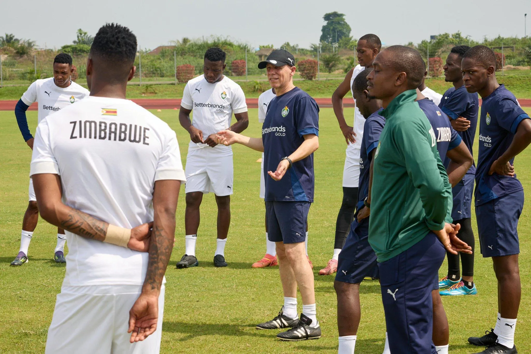 Zimbabwe coach Michael Nees and his Warriors. Photo Credit X 