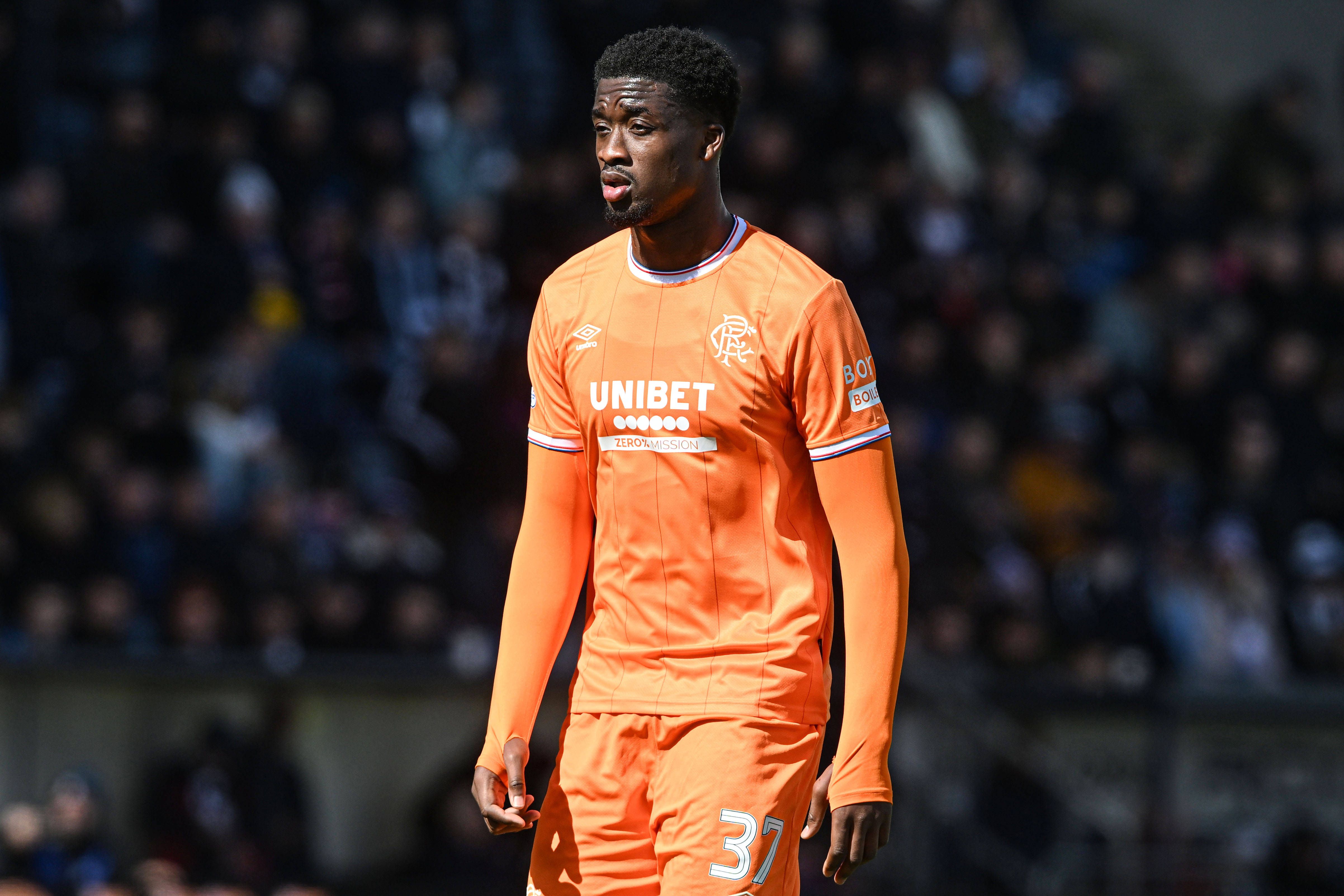 Emmanuel Fernandez of Rangers during the match at the Falkirk Stadium
