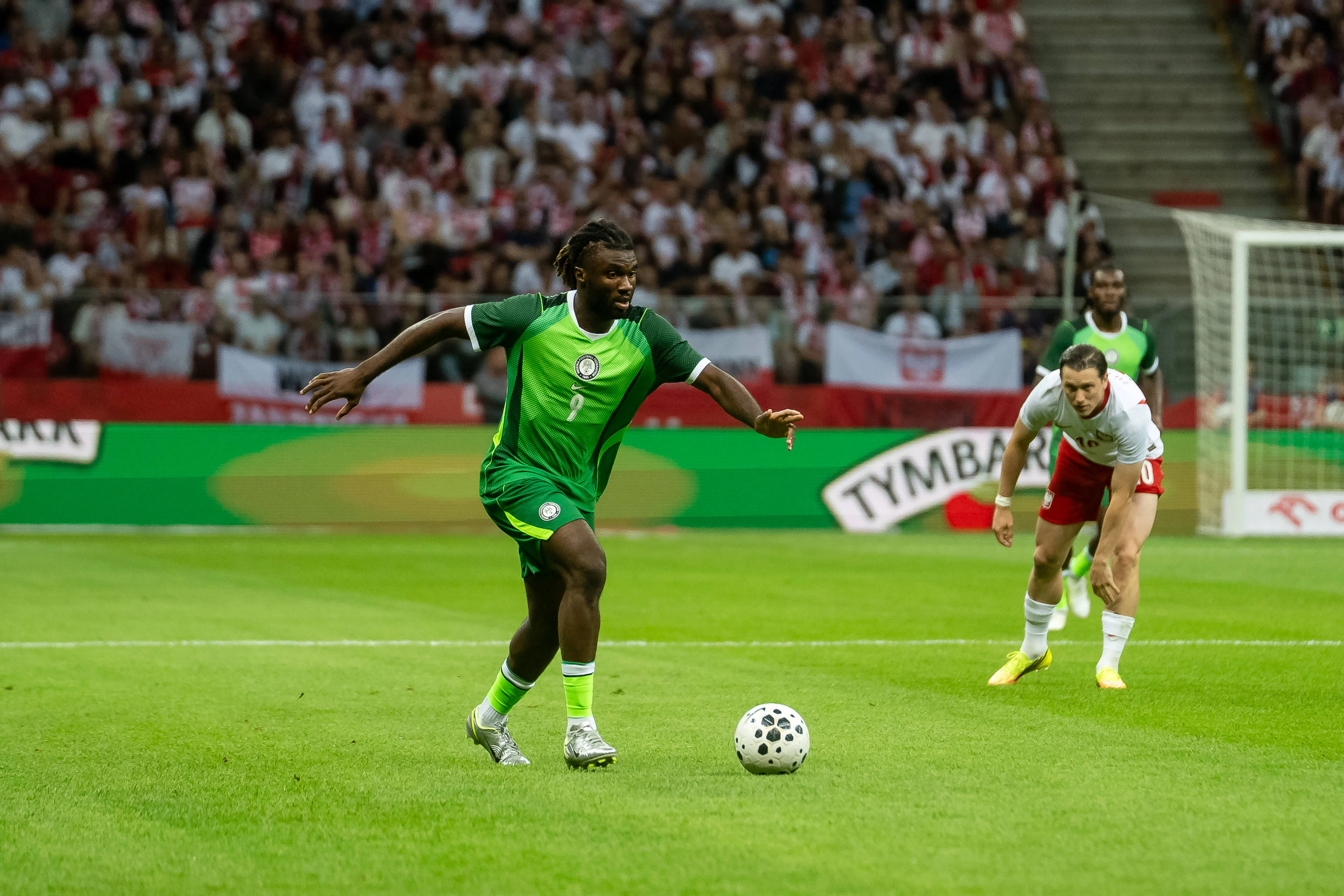 Terem Moffi of Nigeria during the international friendly against Poland