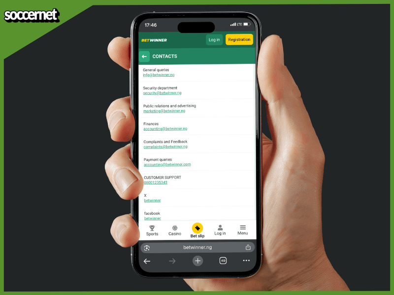 Betwinner customer service channels