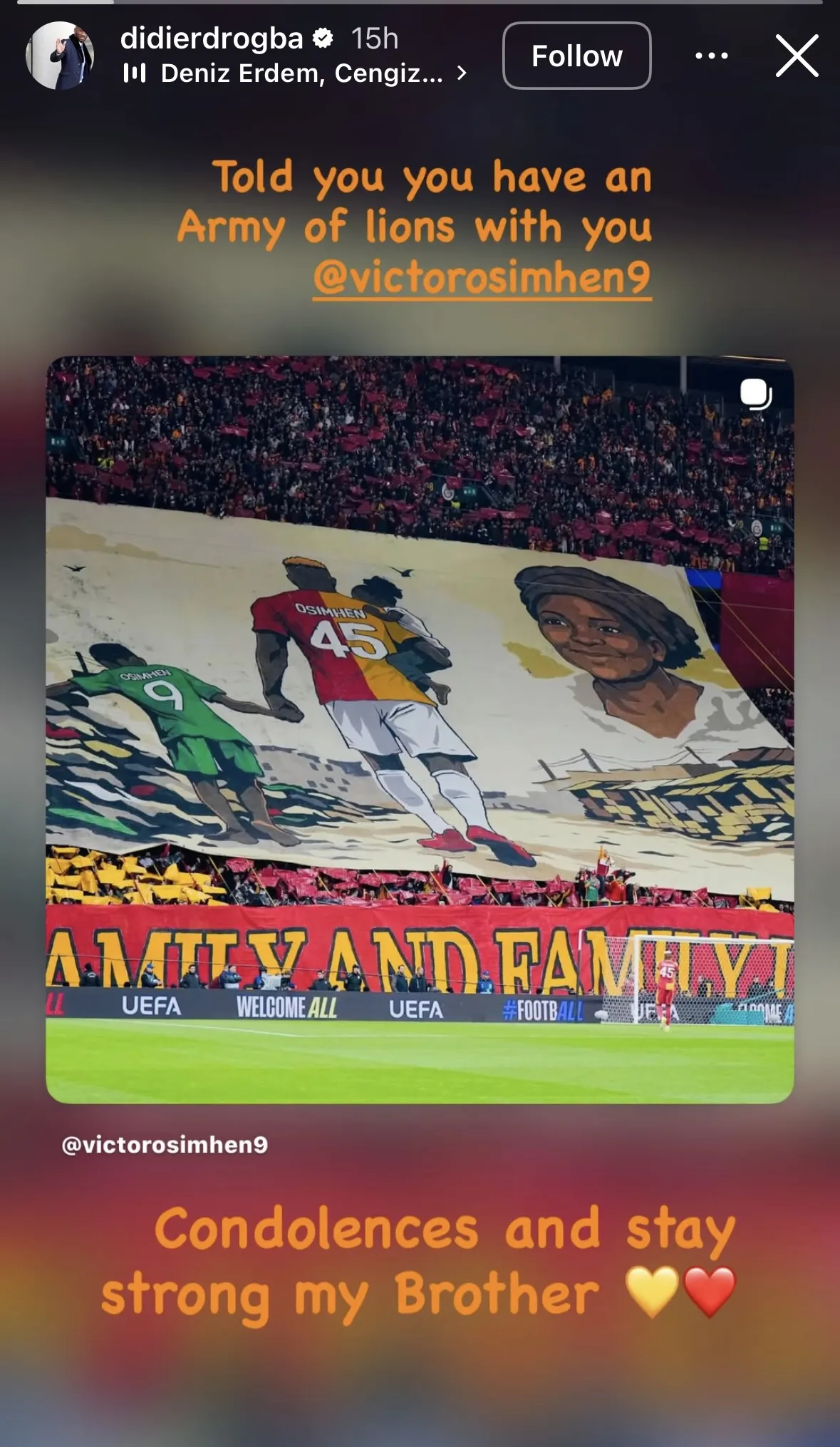 Didier Drogba on Instagram 