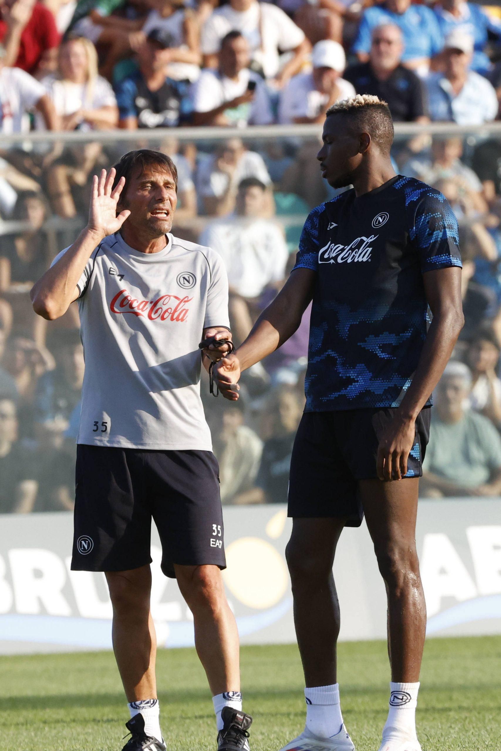 SSC Napoli Training Camp Victor Osimhen and coach Antonio Conte