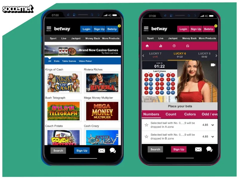 Betway look at the mobile interface and app functions.