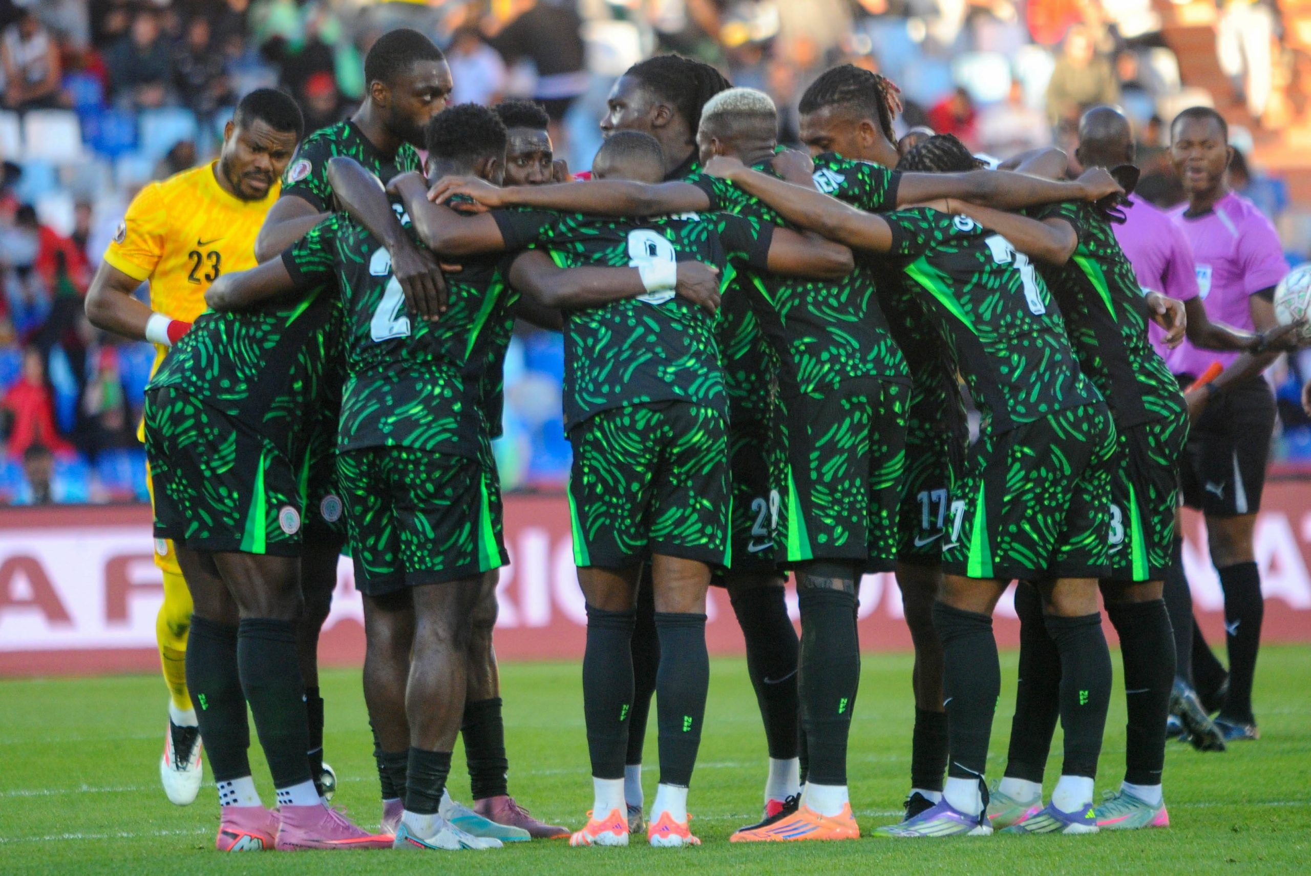 Super Eagles during the AFCON match between Algeria and Nigeria