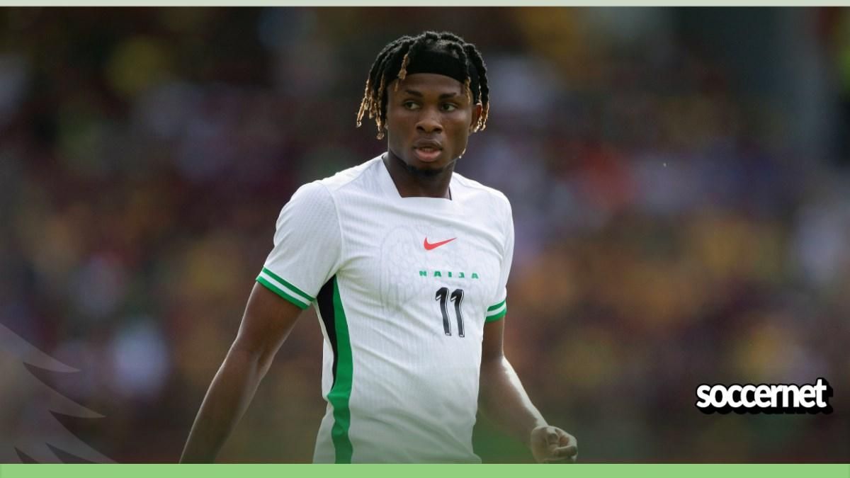 Samuel Chukwueze in action for Nigeria