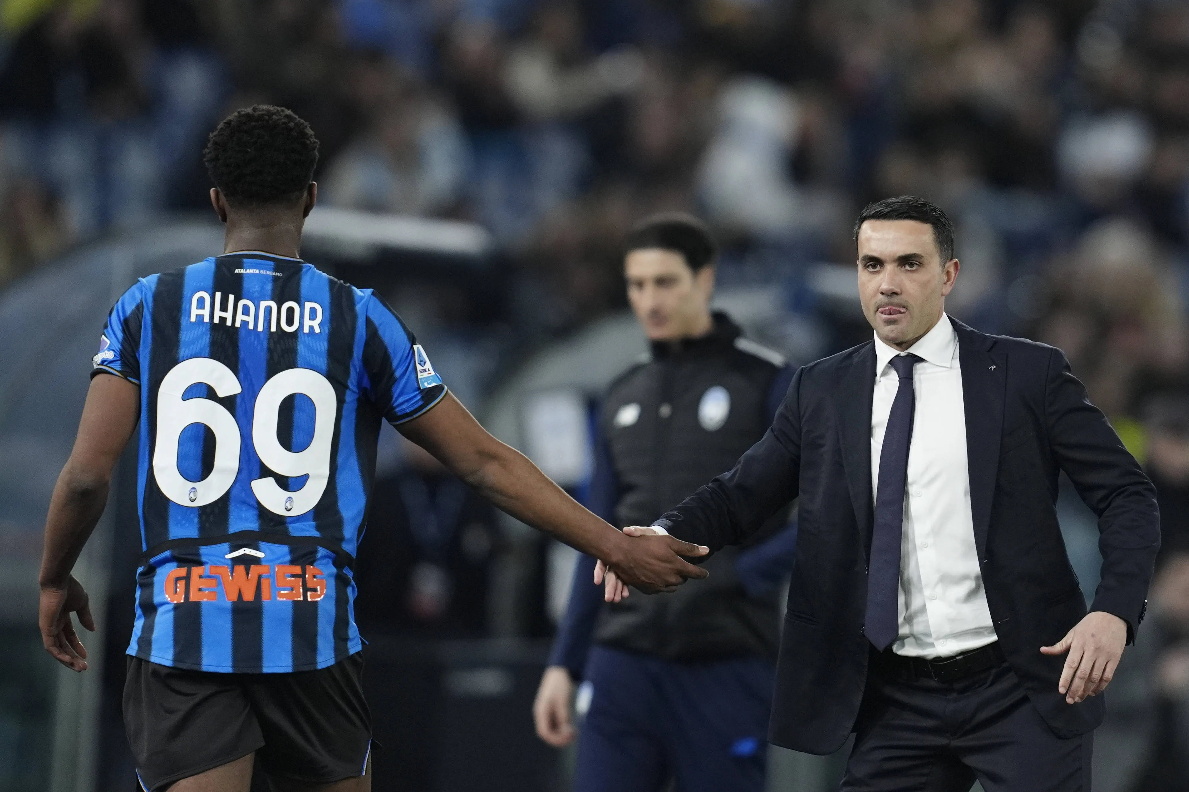 Head Coach Raffaele Palladino consoles Honest Ahanor