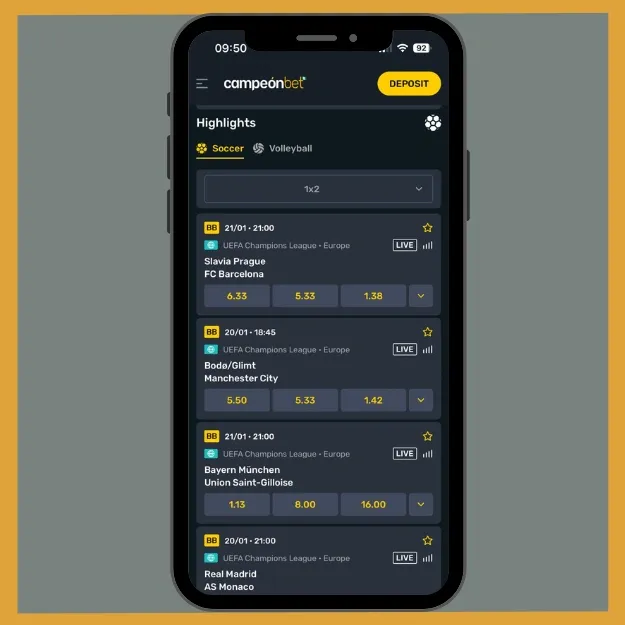 Campeonbet app superodds with a clear BB markings on the page.