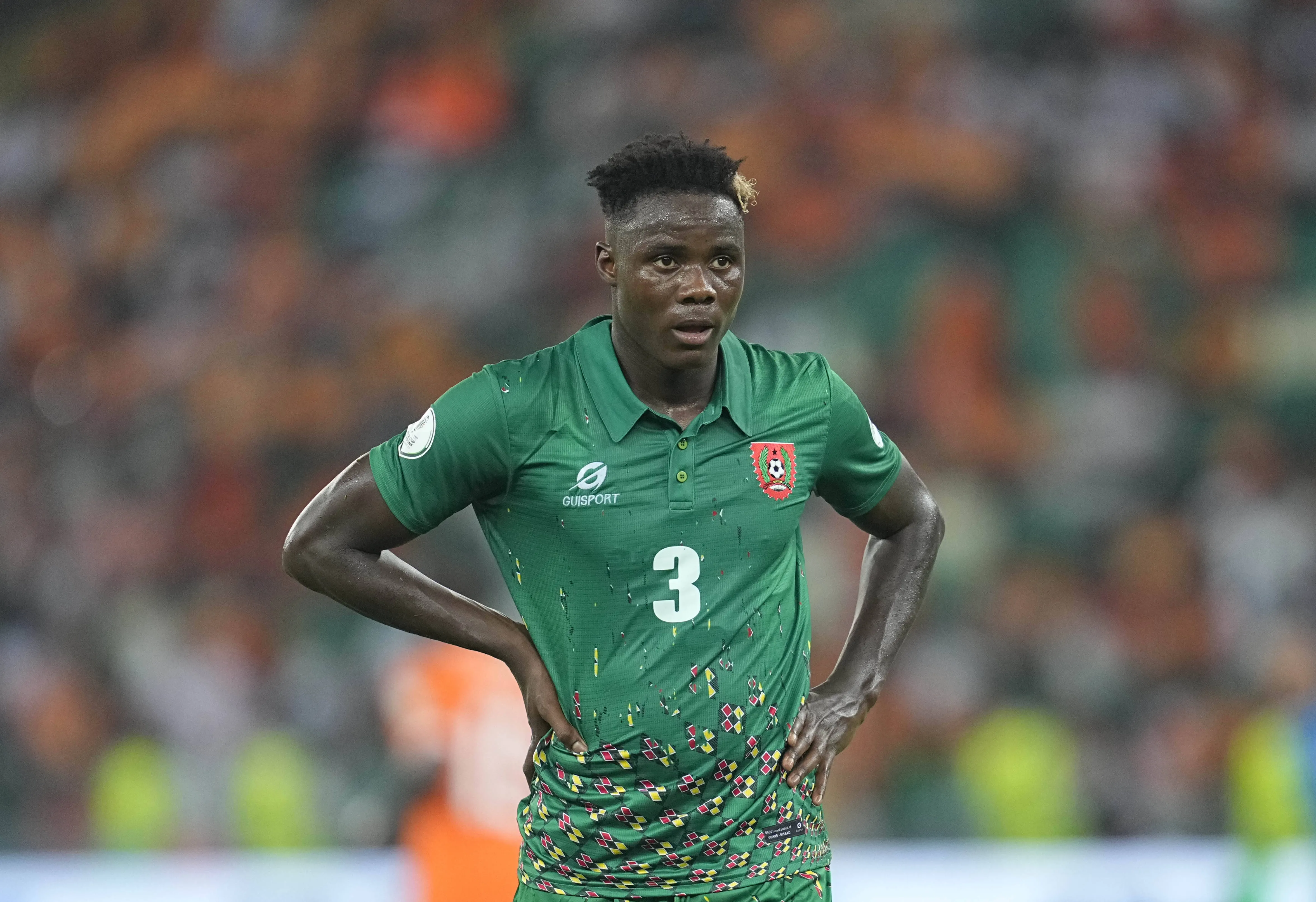 Franculino Gluda Dju of Guinea -Bissau looks on