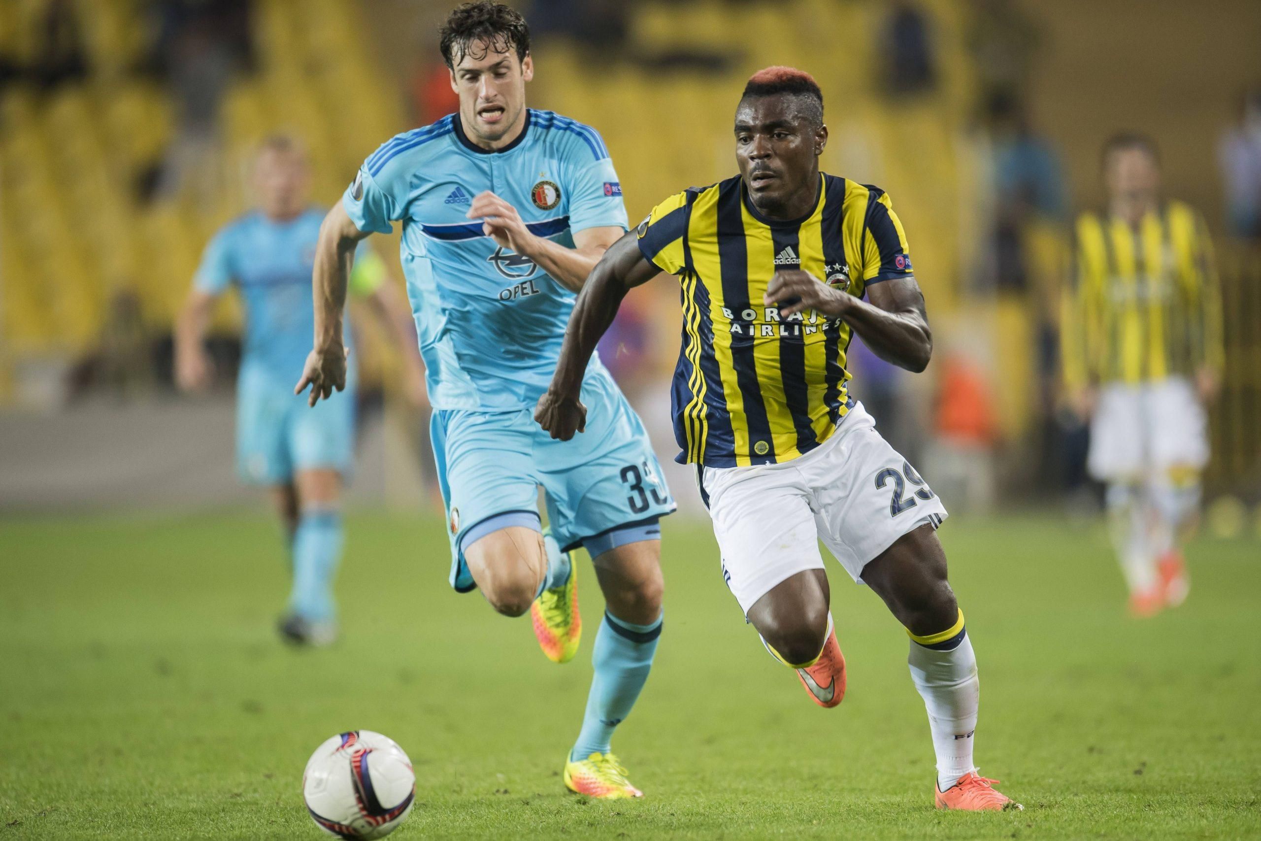 Emmanuel Emenike of Fenerbahce during the UEFA Europa League group A match between Fenerbahce and Feyenoord Rotterdam