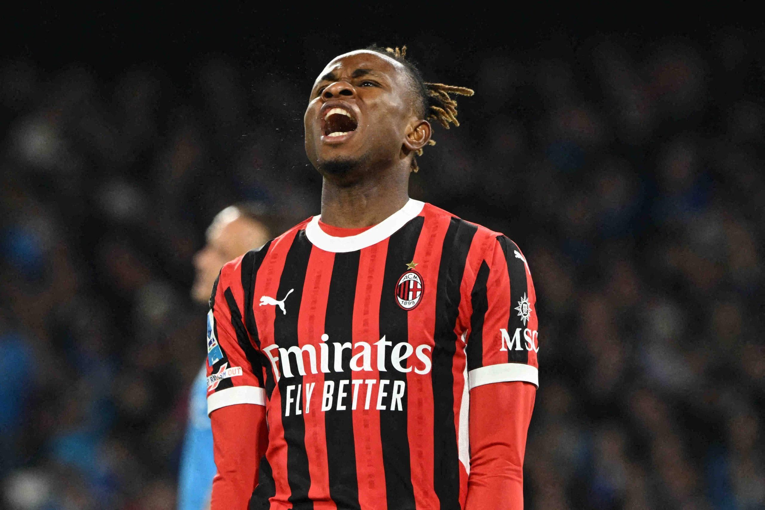 Samuel Chukwueze of AC Milan disappointed during the Serie A between SSC Napoli vs AC Milan