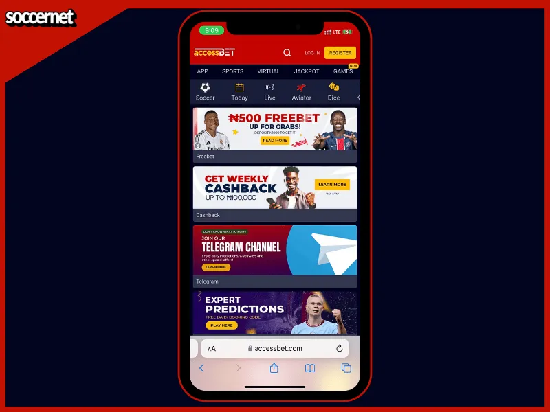Accessbet welcome bonus and promos for current users