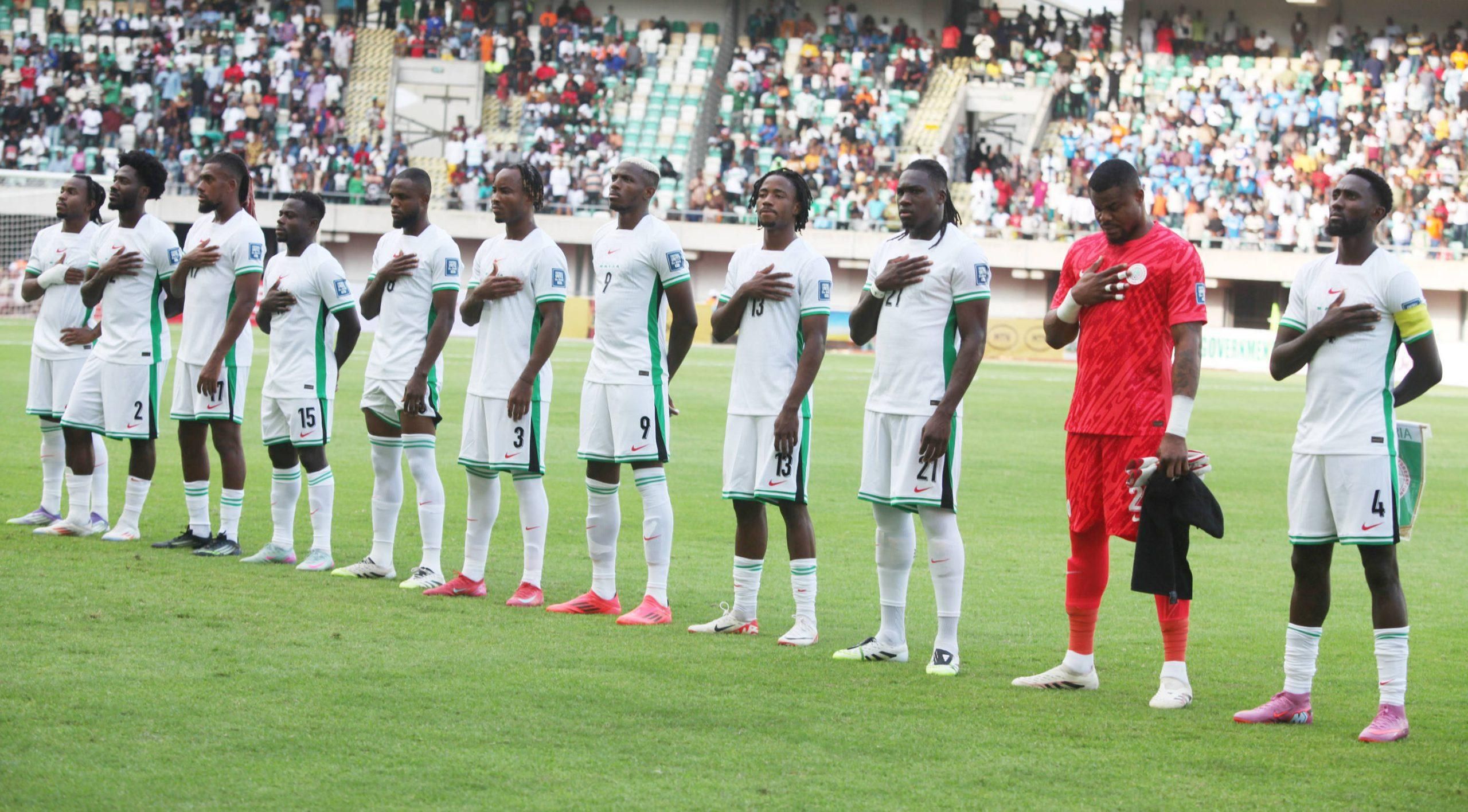 Nigeria Beat Rwanda 1-0 In Uyo Nigeria lines up during the 2026 FIFA World Cup Qualifier match between Nigeria s Super Eagles and Rwanda s Amavubi