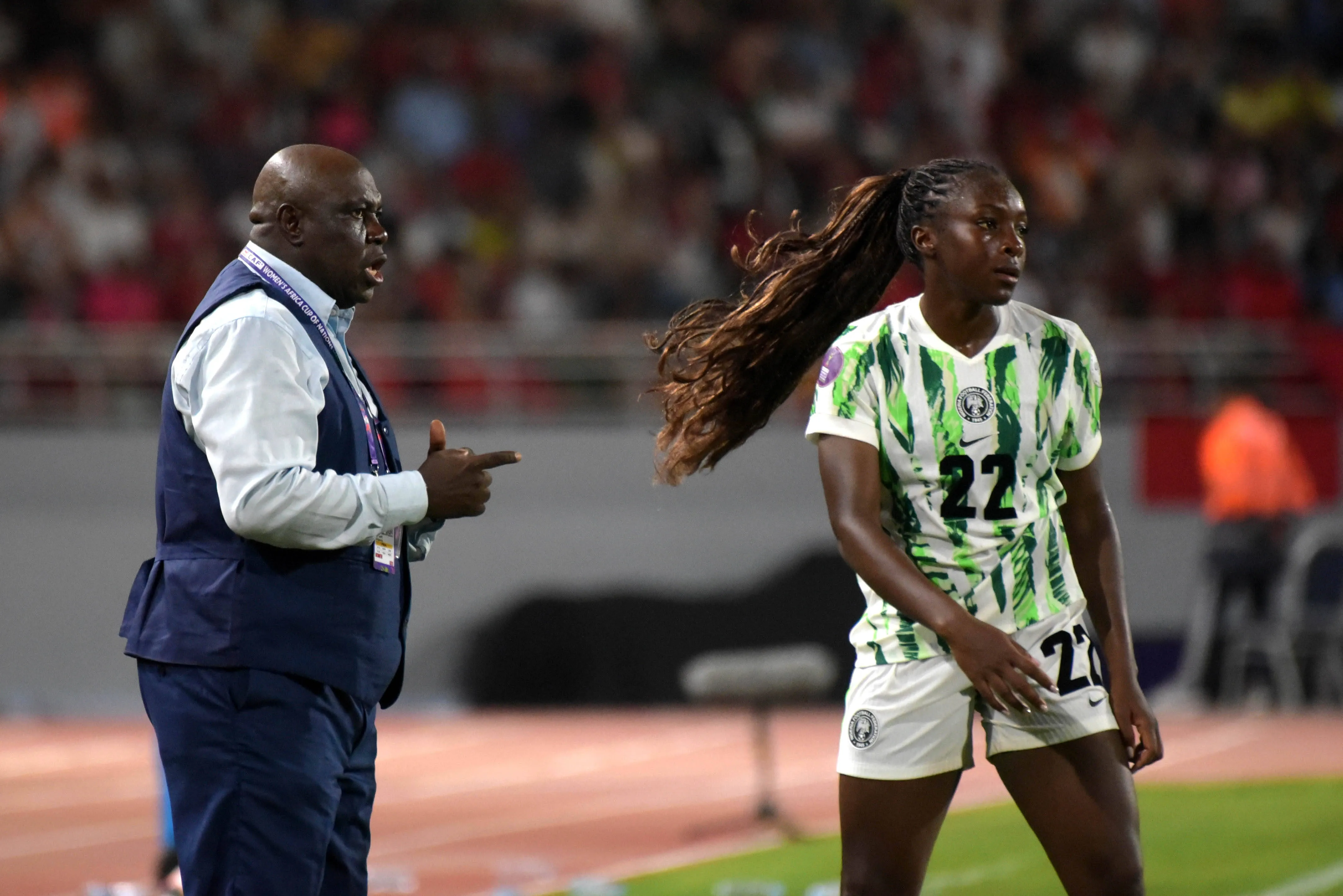 Coach Justin Madugu and Michelle Alozie