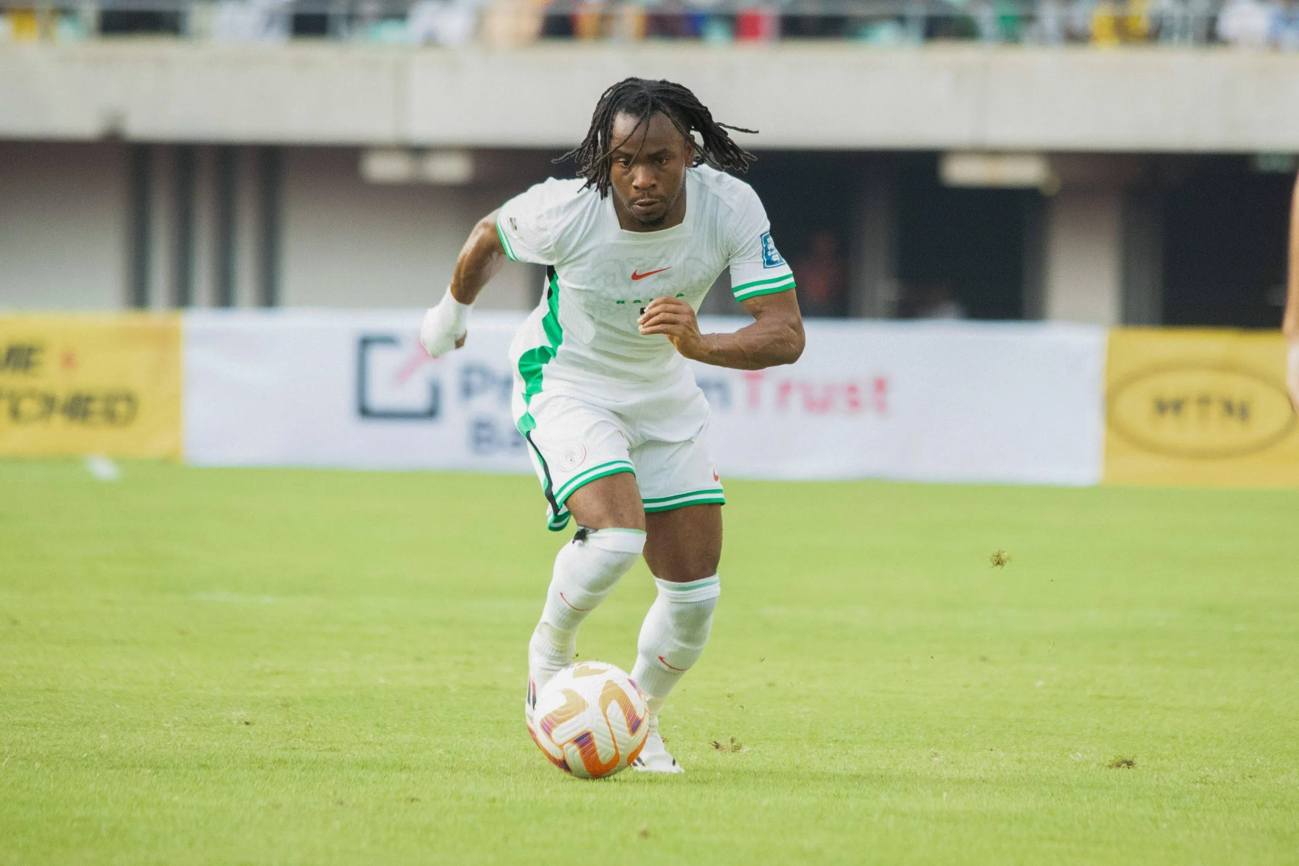Ademola Lookman in action for Super Eagles of Nigeria