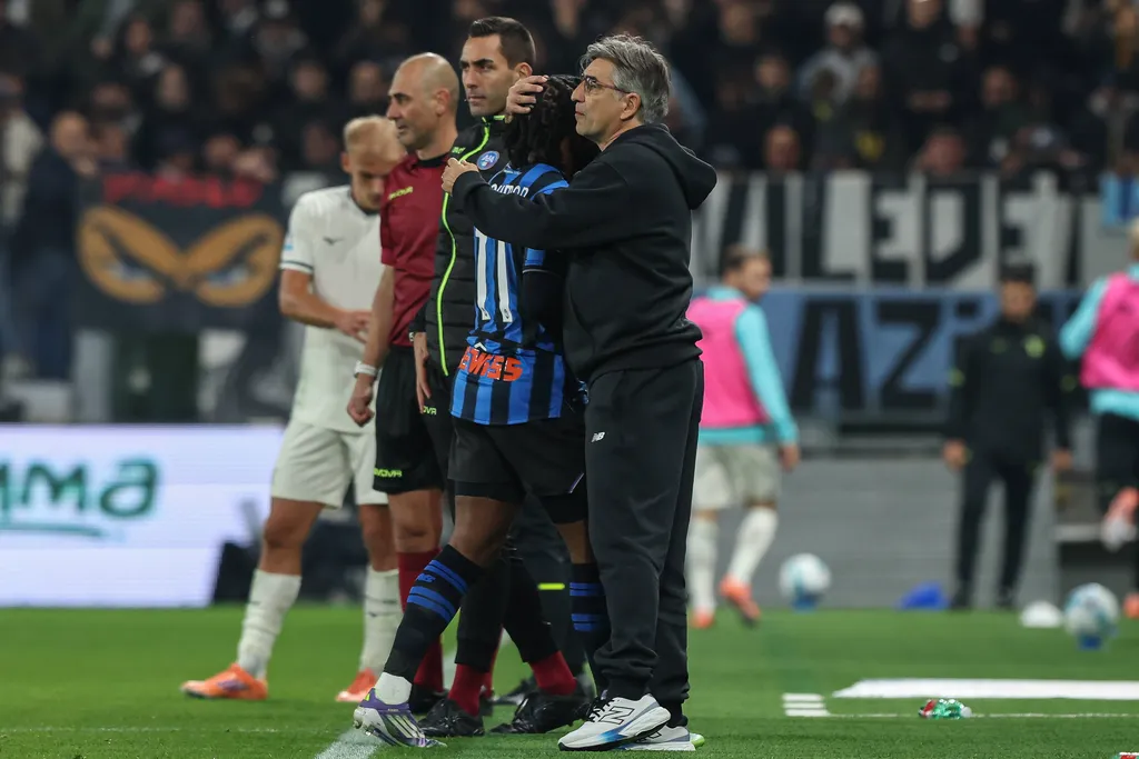 Ivan Juric and Ademola Lookman during the Serie A soccer match between Atalanta B.C. and S.S. Lazio