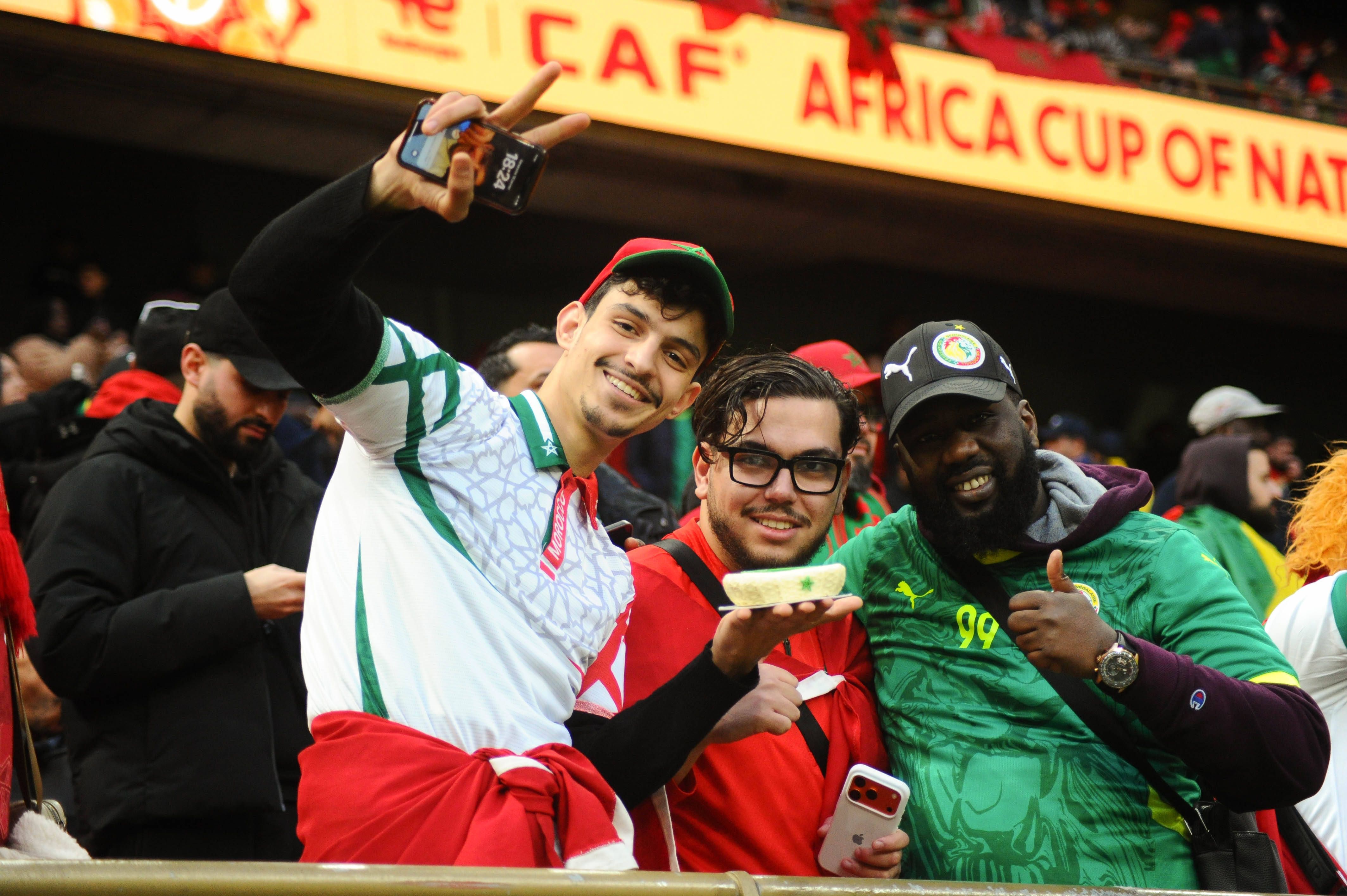 Fans during the AFCON Final match between Senegal and Morocco