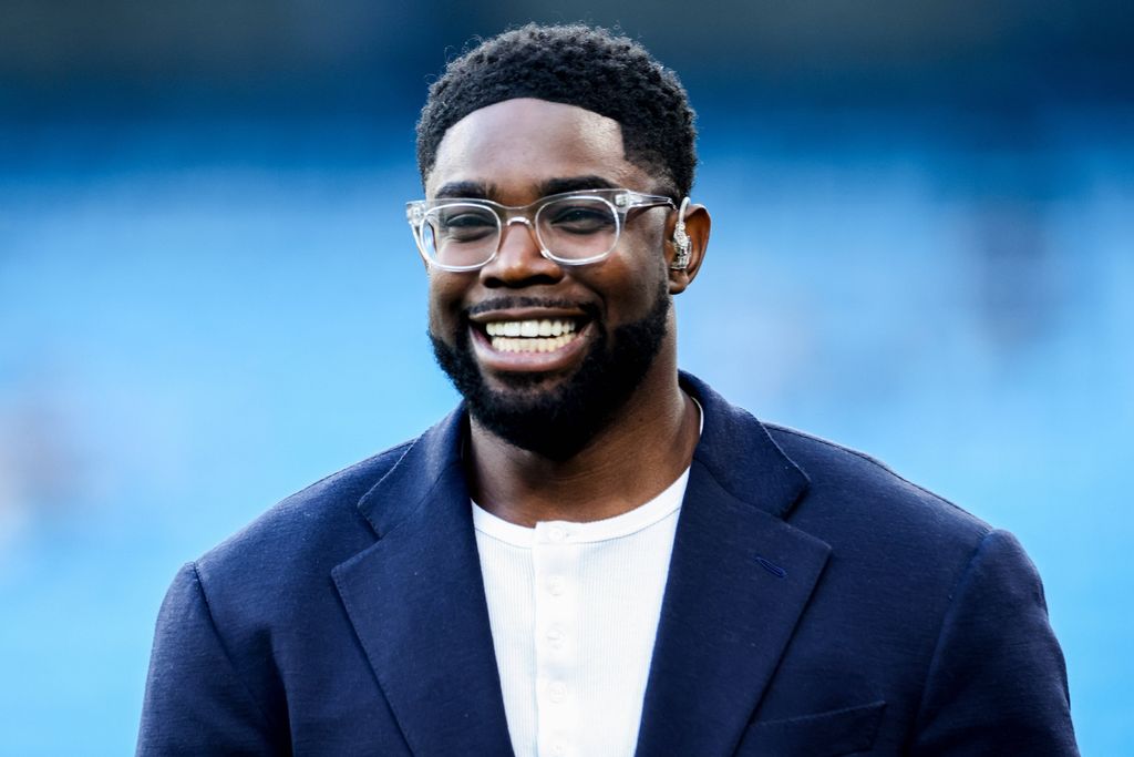 Micah Richards reacts prior to the Premier League match Manchester City vs Bournemouth at Etihad Stadium, Manchester, United Kingdom