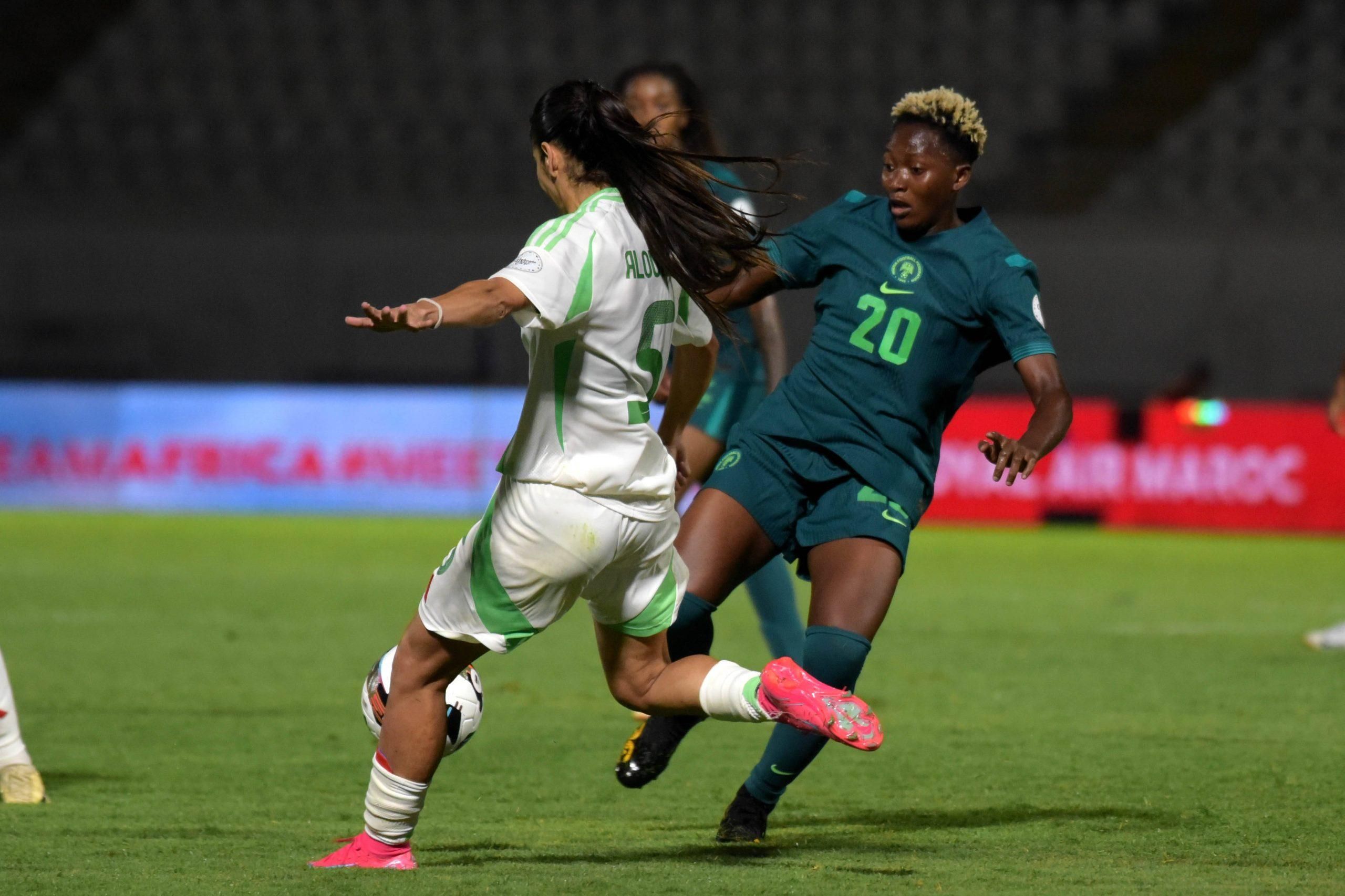 Folashade Ijamilusi in action for the Super Falcons of Nigeria