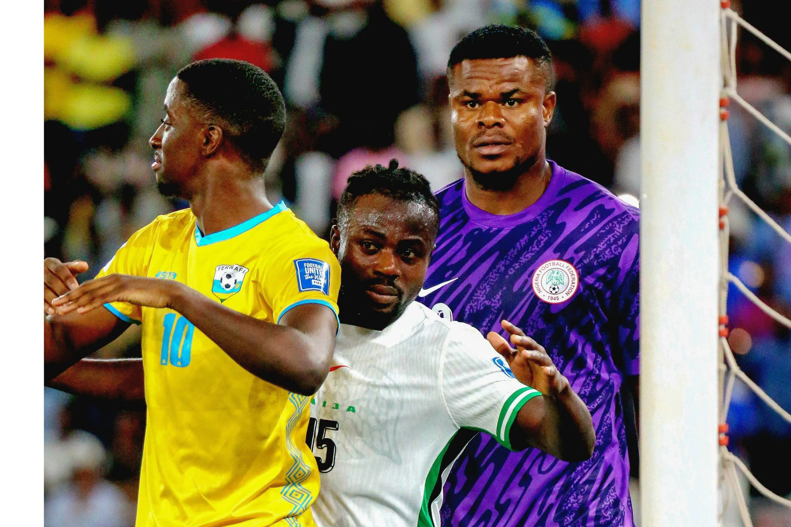 Stanley Nwabali and Moses Simon in Nigeria's World Cup Qualifiers against Rwanda (Photo credit: Imago)