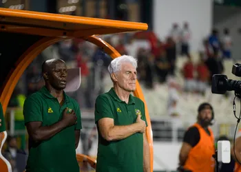 “Nigeria can still qualify” – South Africa’s Broos warns as Ime Okon makes final squad for Super Eagles tie