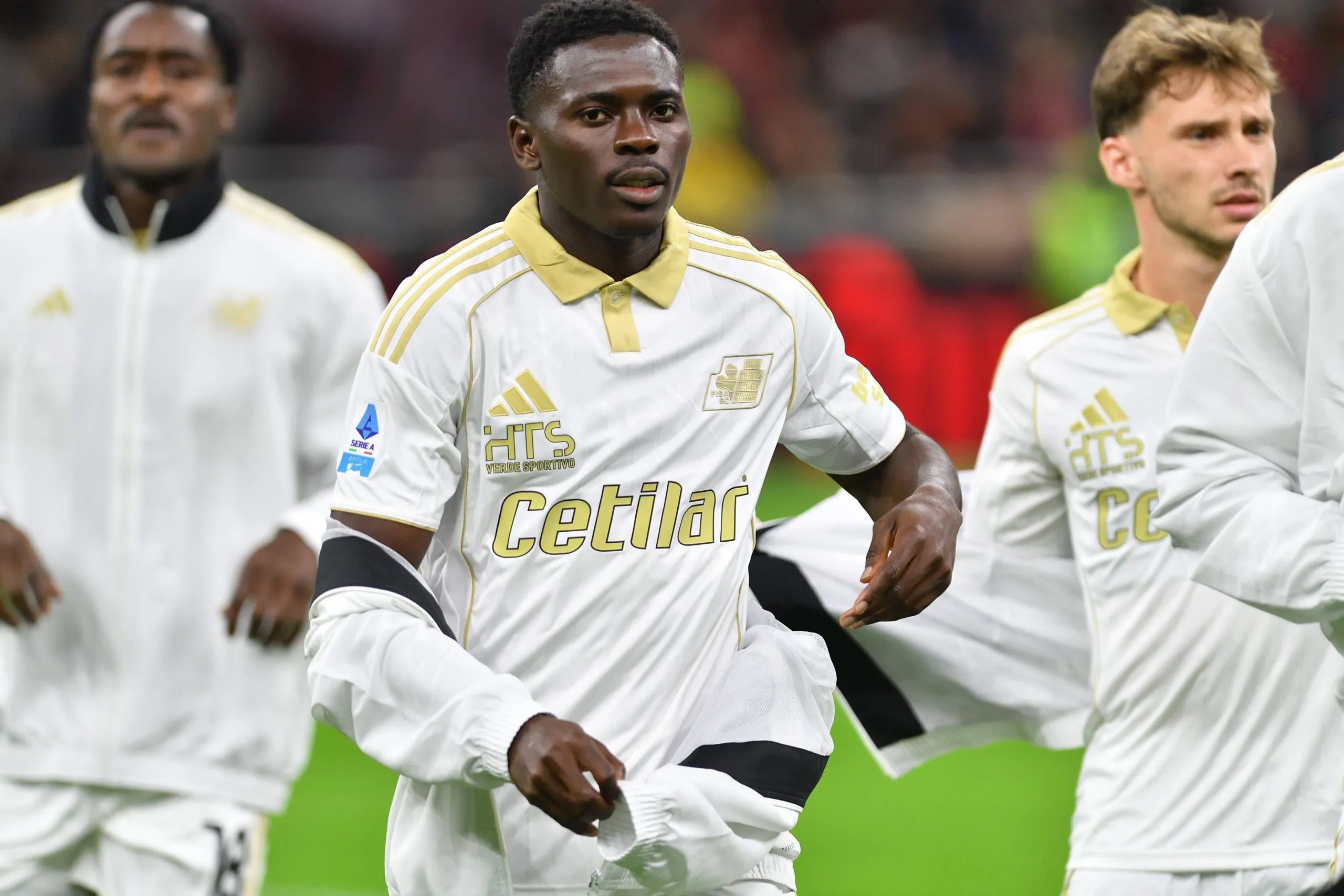 Ebenezer Akinsanmiro Pisa with third shirt of the team during AC Milan vs Pisa SC